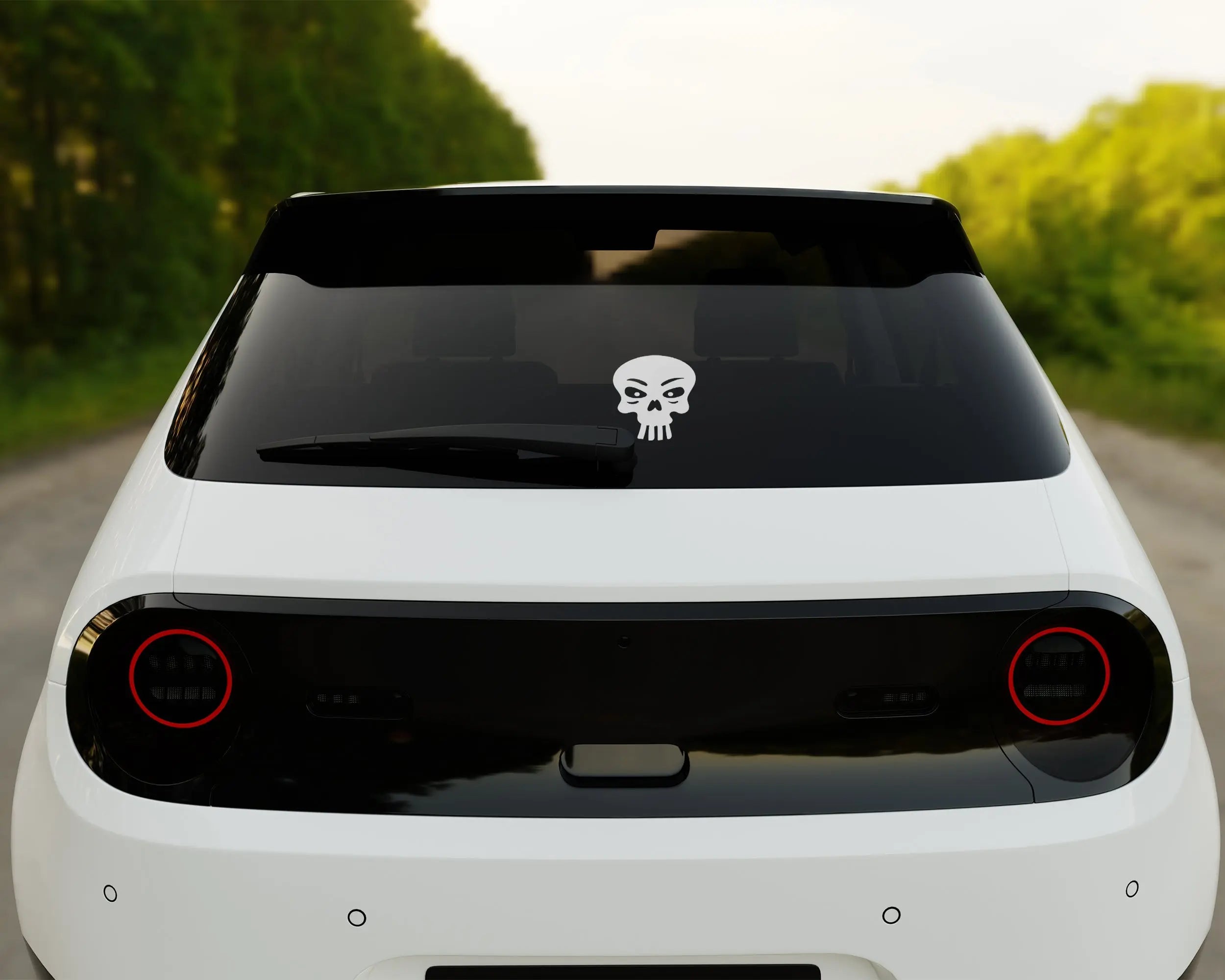 Totenkopf Aufkleber Set (4 Stück) – Wasserfeste Vinyl Sticker für Auto, Motorrad, Helm & Laptop Prakto