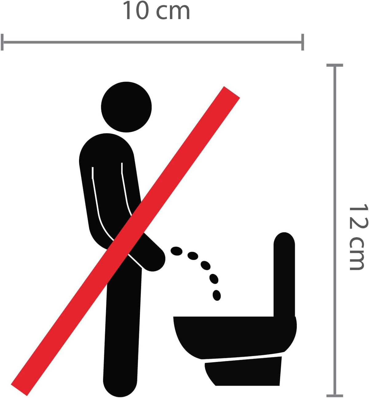 WC Aufkleber Bitte im Sitzen pinkeln – Detail