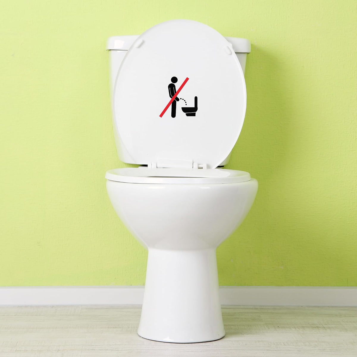 WC Aufkleber Sitzpinkler Piktogramm – Anwendungsbeispiel