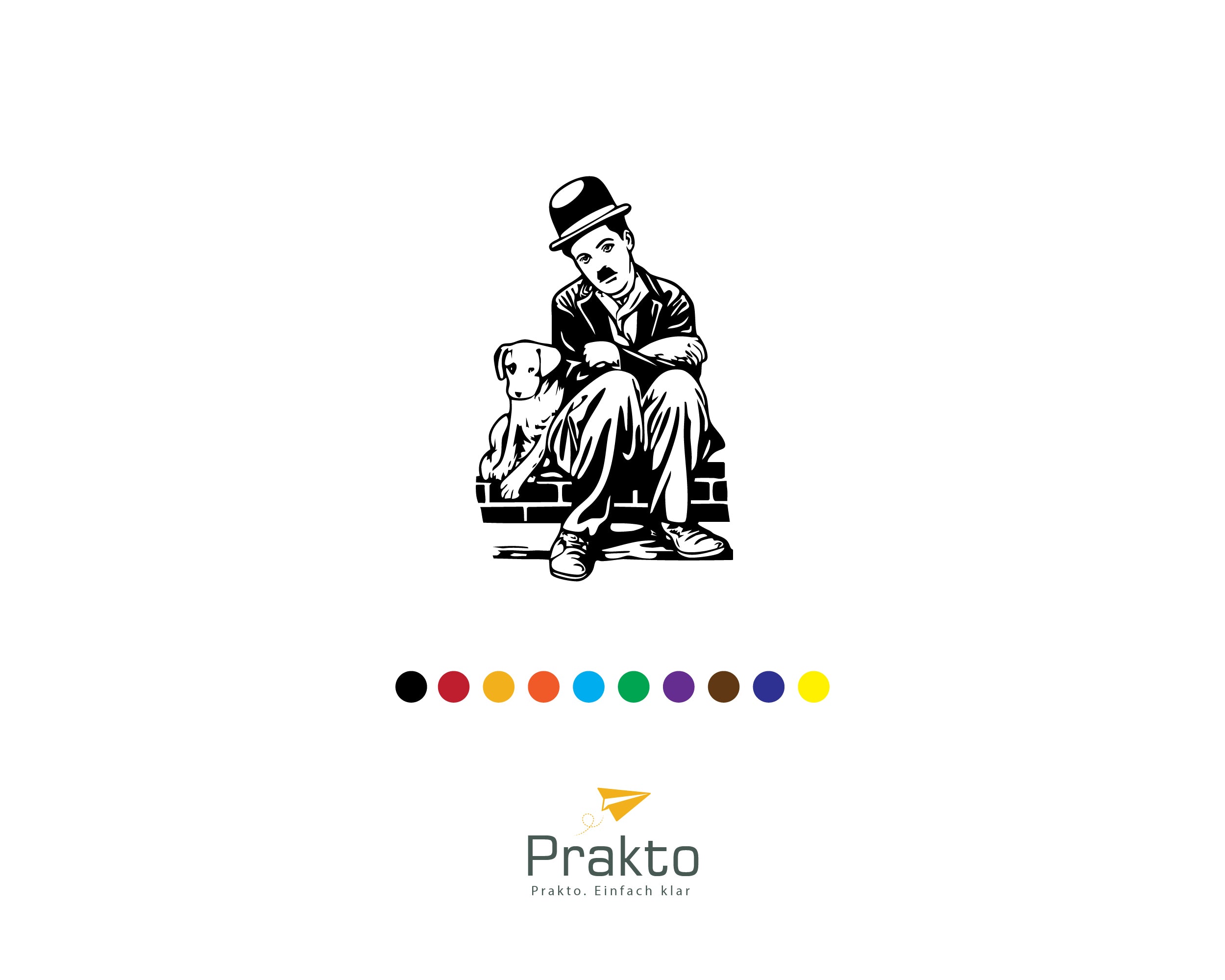 Charlie Chaplin Wandtattoo – Ikonische Filmkunst für Wohnzimmer & Büro