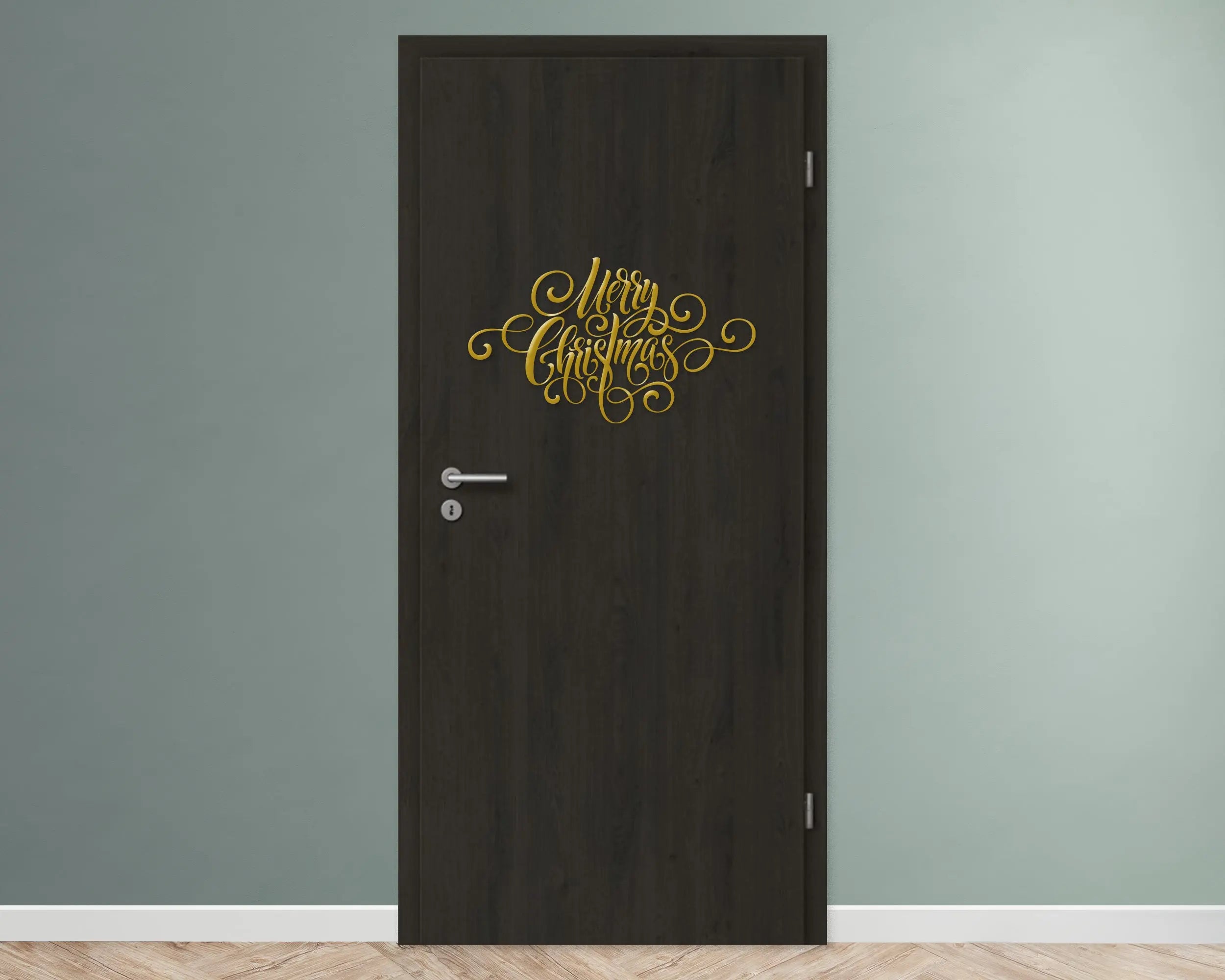 Merry Everything Wandtattoo Weihnachten – Minimalistischer Weihnachts Vinyl Aufkleber für Wand, Tür & Fenster Prakto