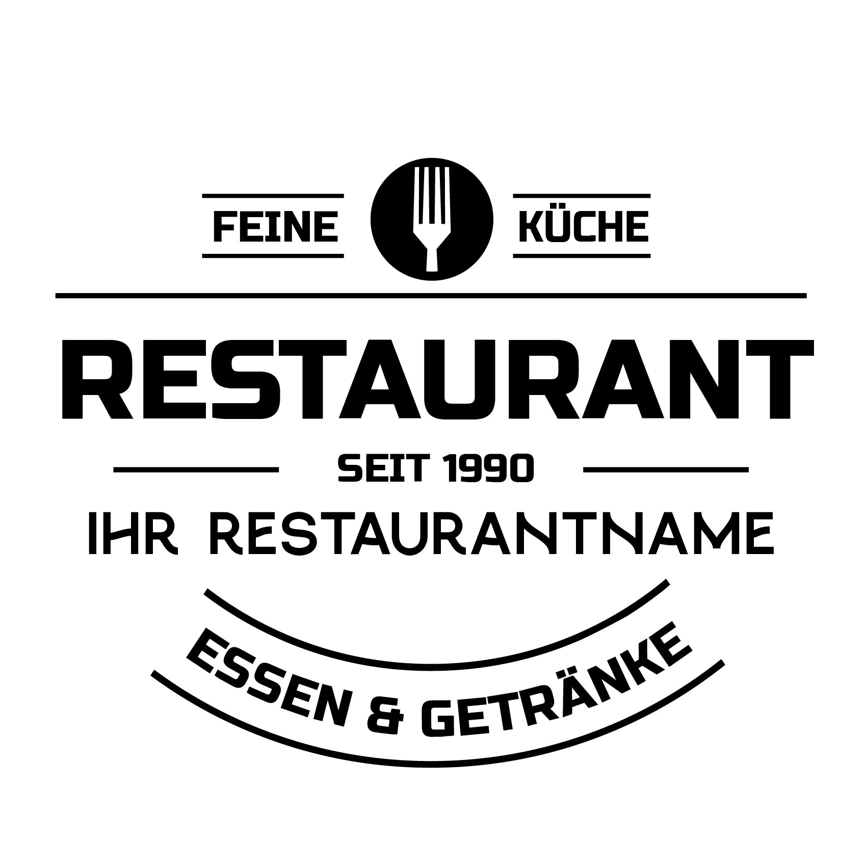 Personalisierte Restaurant Wandfolie – Premium Logo für Wand, Glas & Fahrzeug (30×40 bis 60×80 cm)