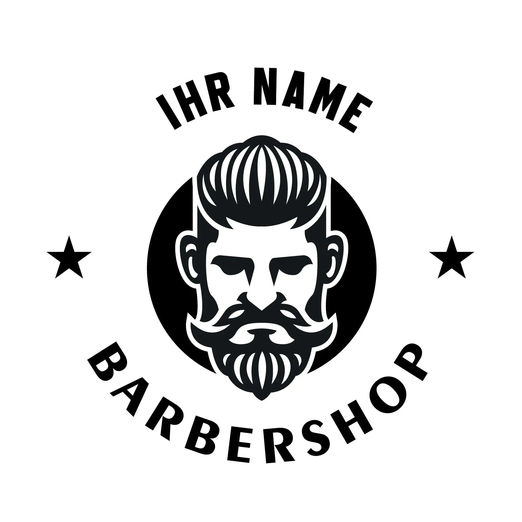 Personalisiertes Barbershop Logo – Wand- & Fensterfolie in verschiedenen Farben und Größen Prakto