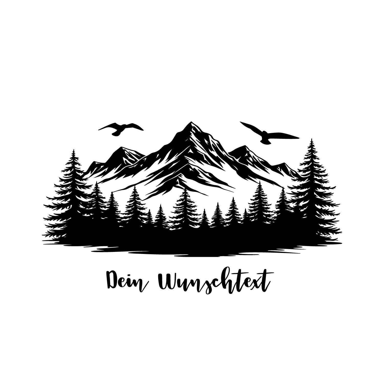 Berg & Wald Autoaufkleber – Personalisiert mit Wunschtext | Camper, Van & Wohnmobil Sticker