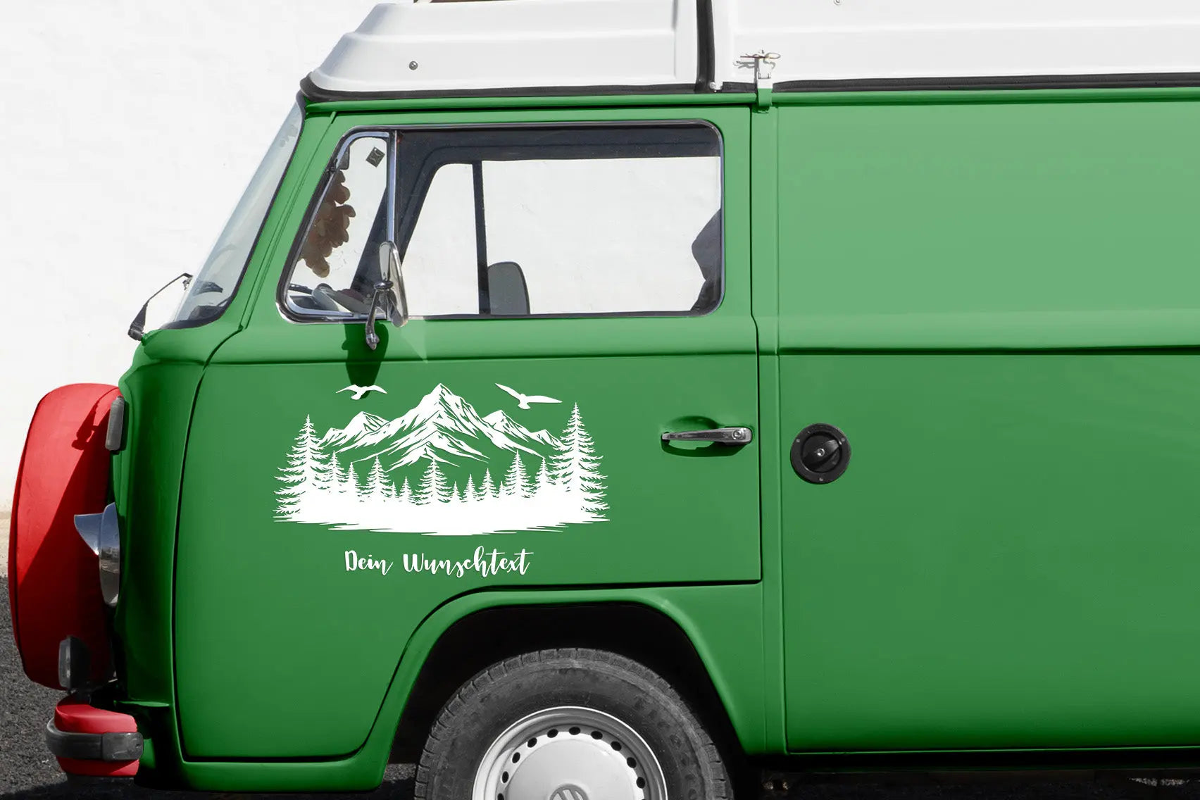 Berg & Wald Autoaufkleber – Personalisiert mit Wunschtext | Camper, Van & Wohnmobil Sticker prakto