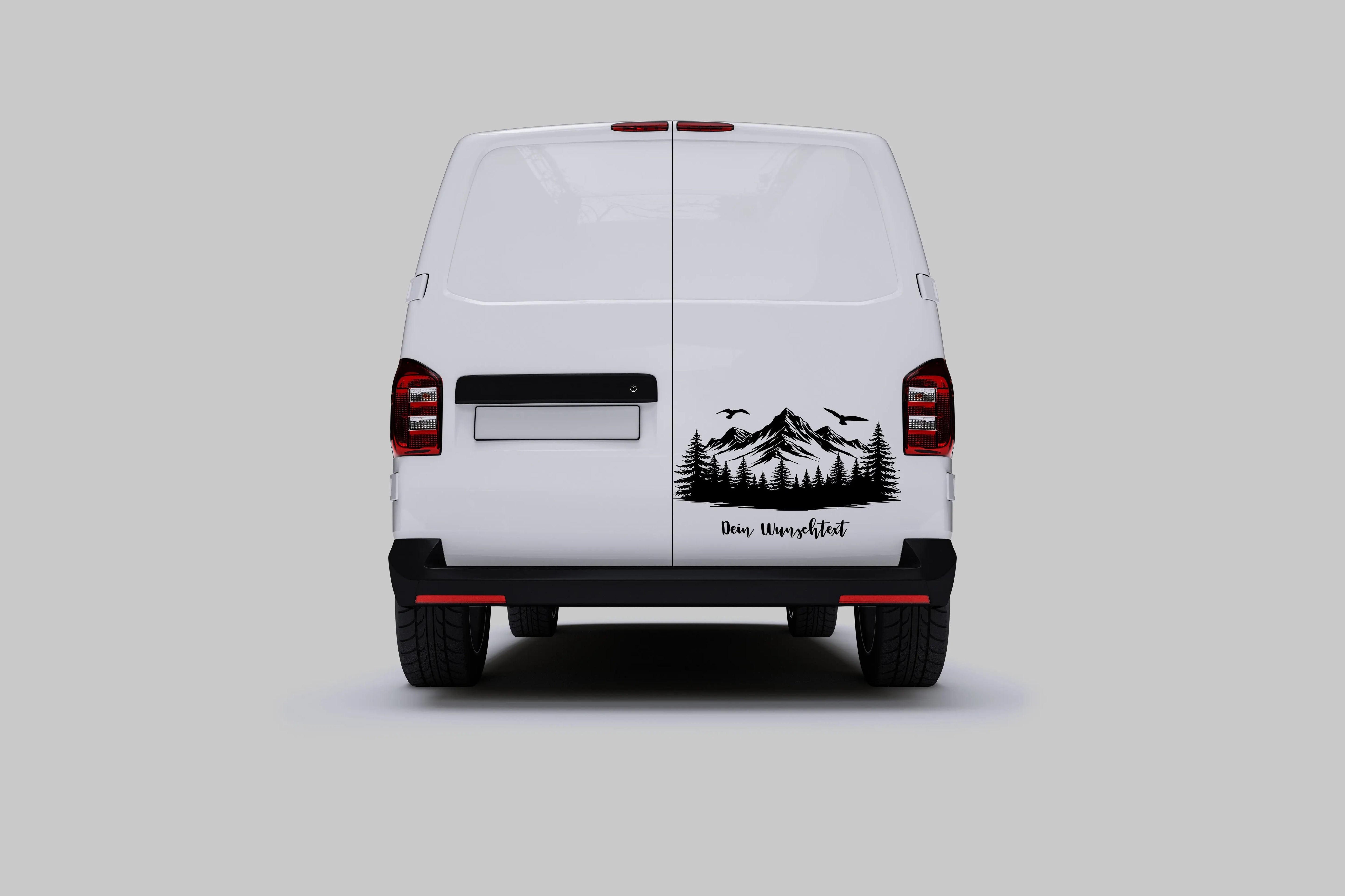 Berg & Wald Autoaufkleber – Personalisiert mit Wunschtext | Camper, Van & Wohnmobil Sticker prakto