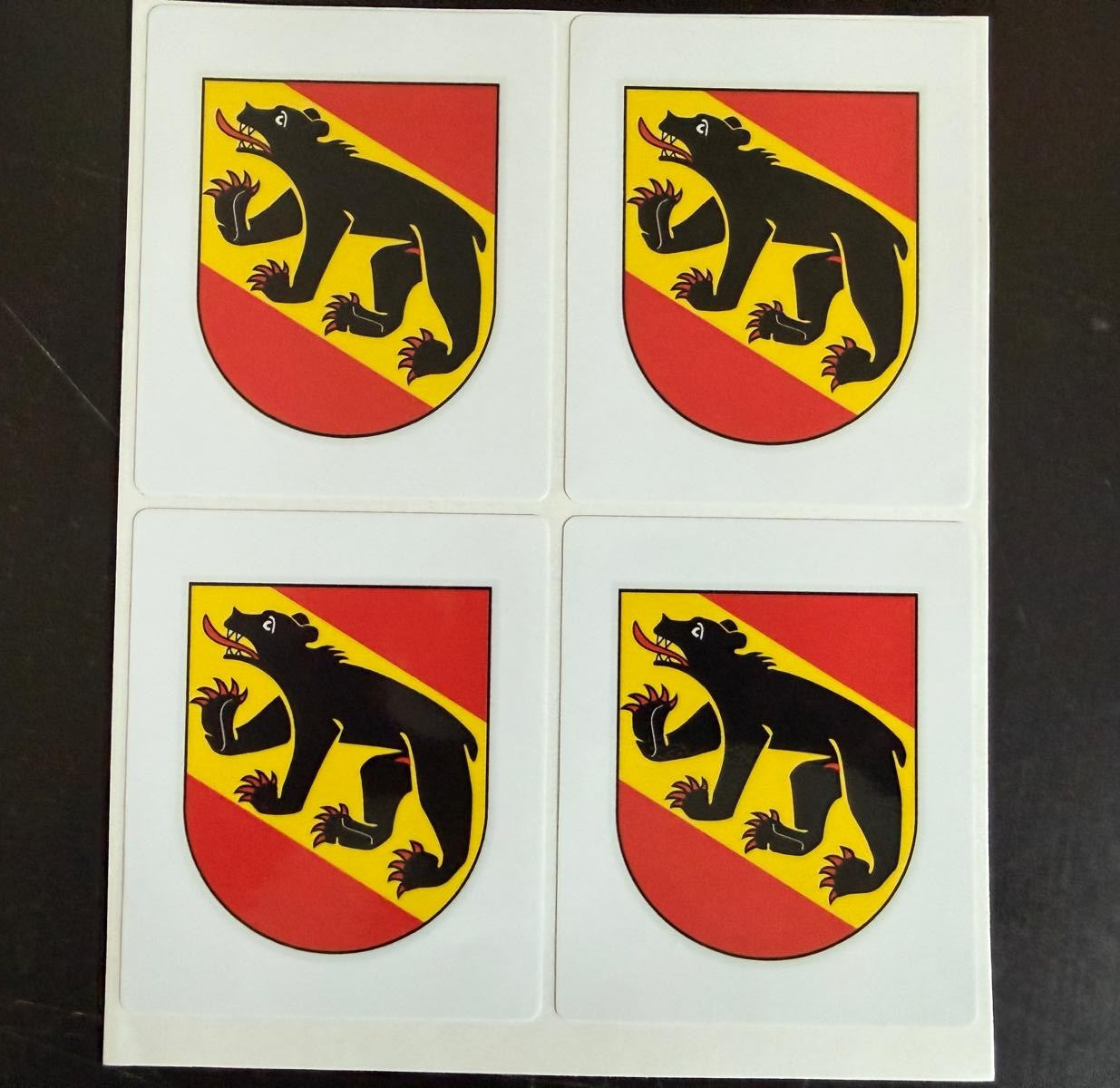 Bern Wappen Aufkleber – 4er Set | Outdoor Vinyl laminiert 85×100 mm