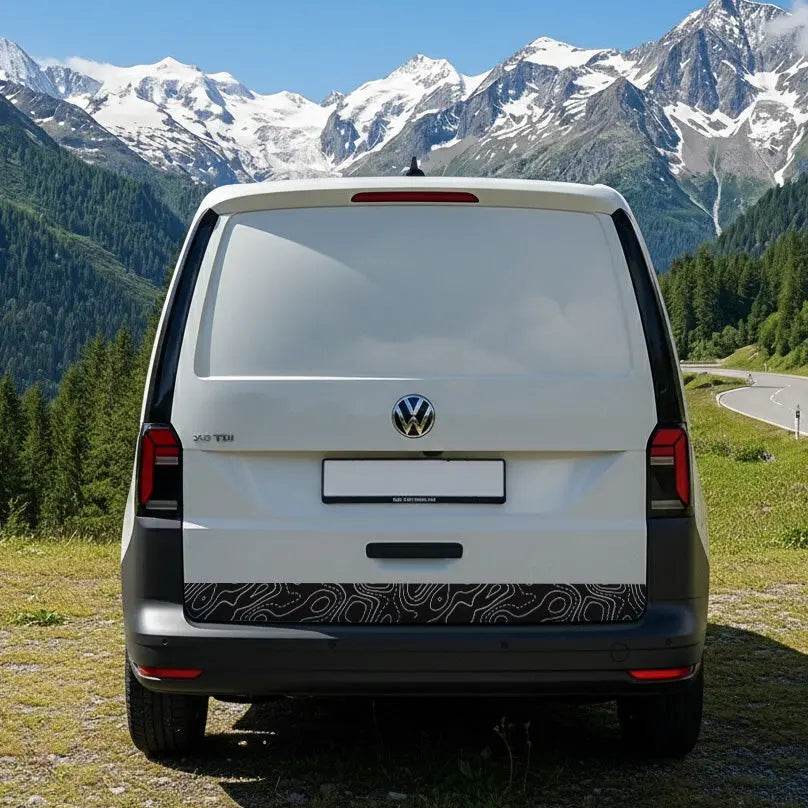 VW Caddy 5 MK5 Seitenstreifen Topografie – Camper Offroad Auto Aufkleber Set Prakto