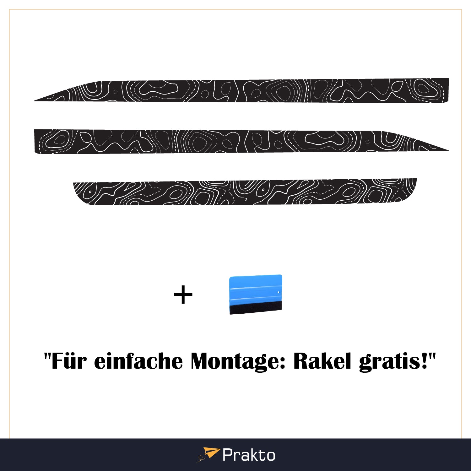 VW Caddy 5 MK5 Seitenstreifen Topografie – Camper Offroad Auto Aufkleber Set