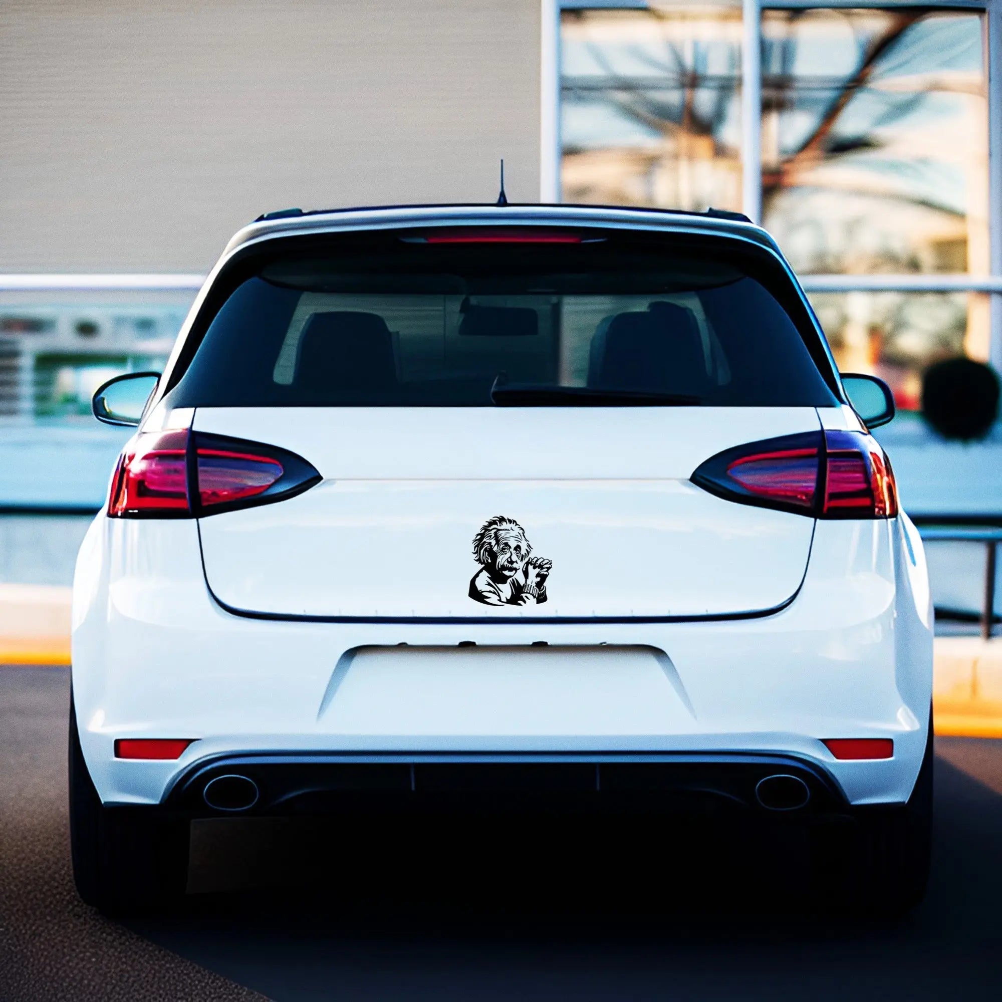 Albert Einstein Silhouette Wandtattoo – Vinyl Aufkleber für Wand, Auto & Laptop Prakto