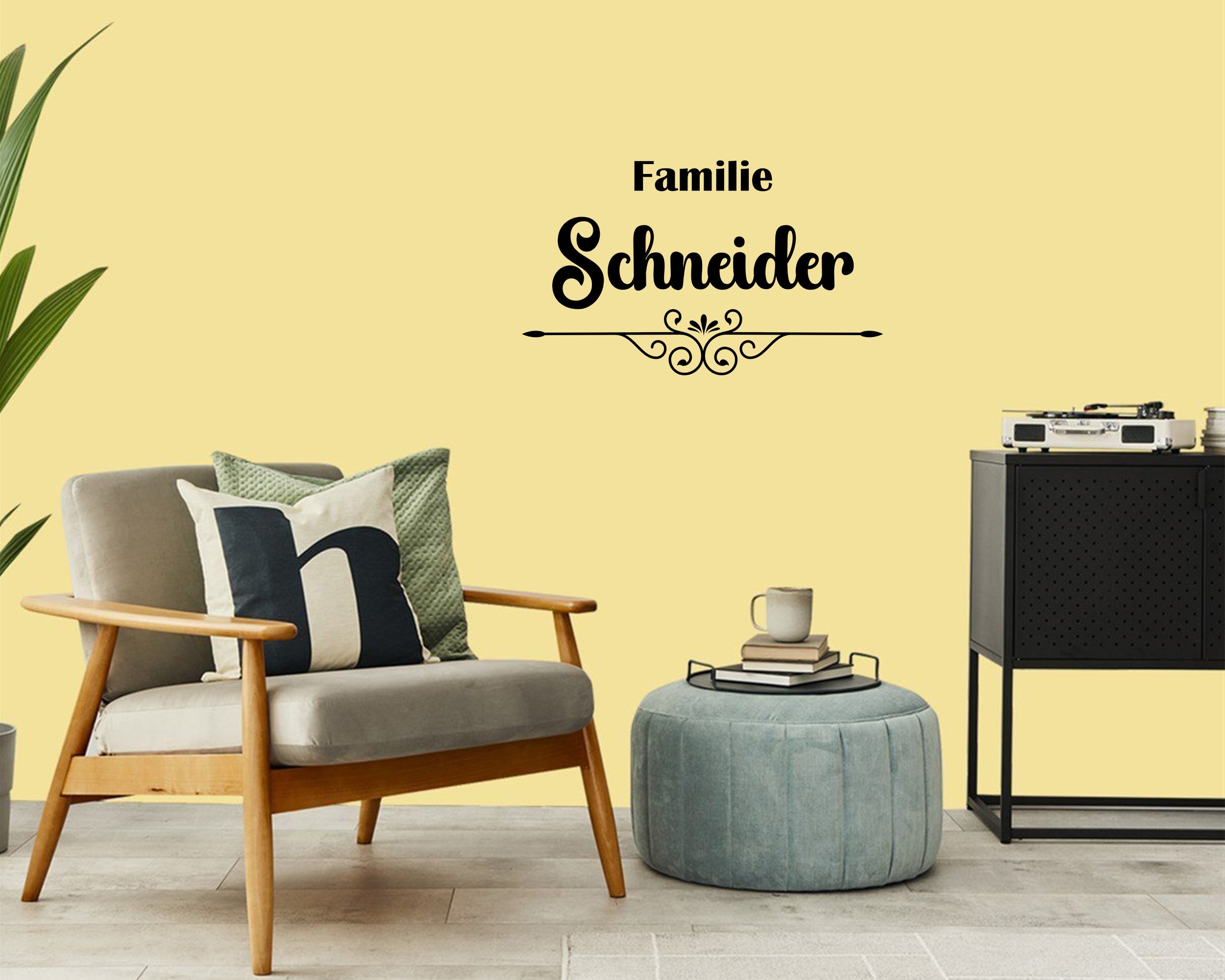 Personalisierter Familienname Aufkleber – Tür, Briefkasten & Wand – Premium Vinyl