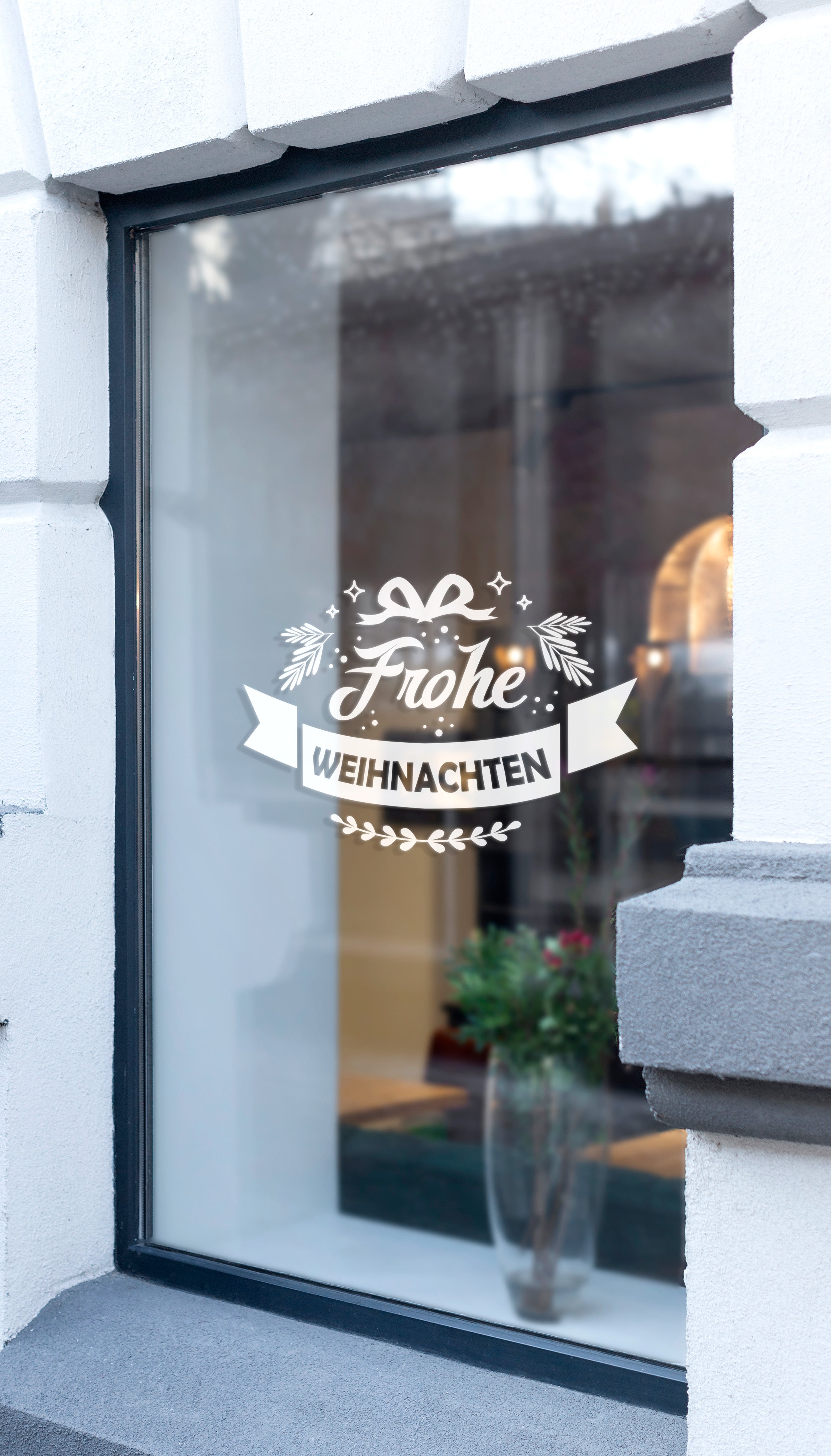 Frohe Weihnachten Wandtattoo – Weihnachtsaufkleber für Wand, Tür & Fenster – Vinyl Weihnachtsdeko
