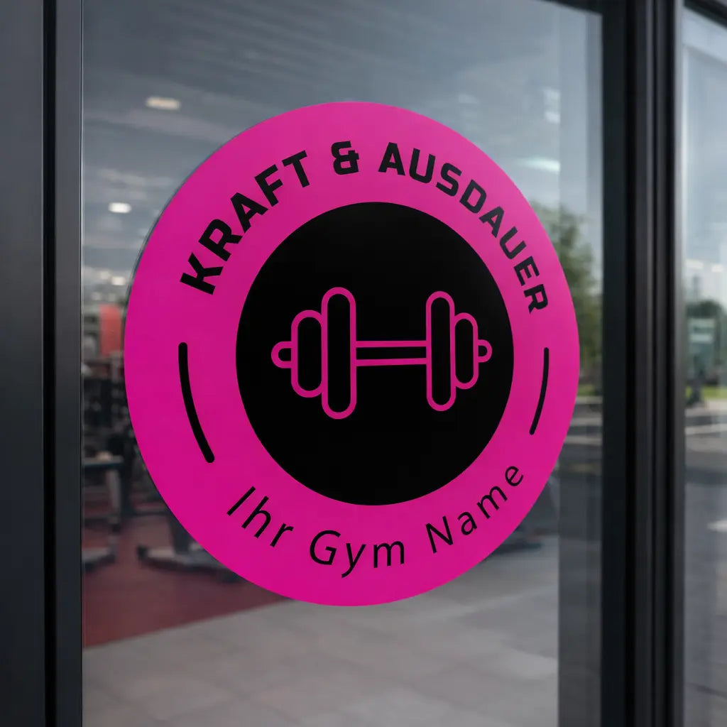 Fitness Wandtattoo – Personalisiertes Gym Logo in 2 Farben | 4 Größen Prakto