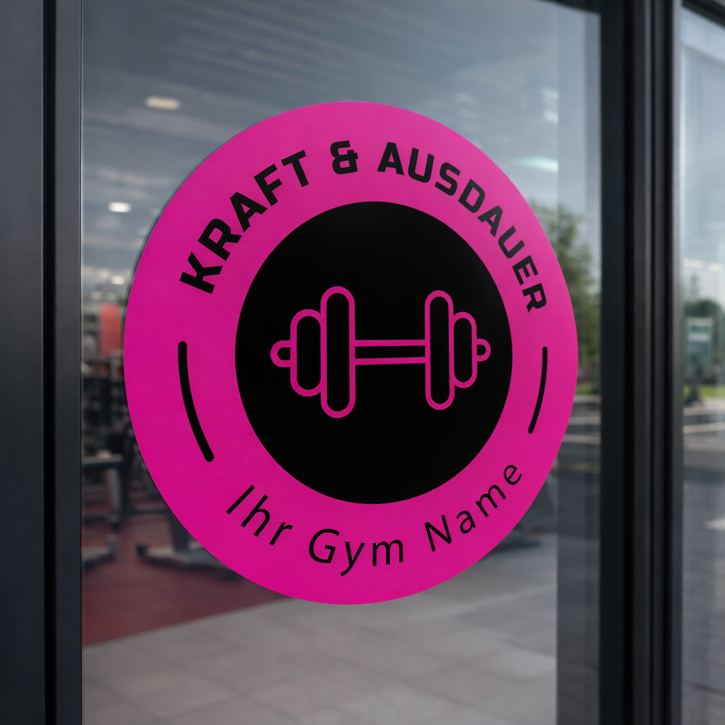 Fitness Wandtattoo – Personalisiertes Gym Logo in 2 Farben | 4 Größen
