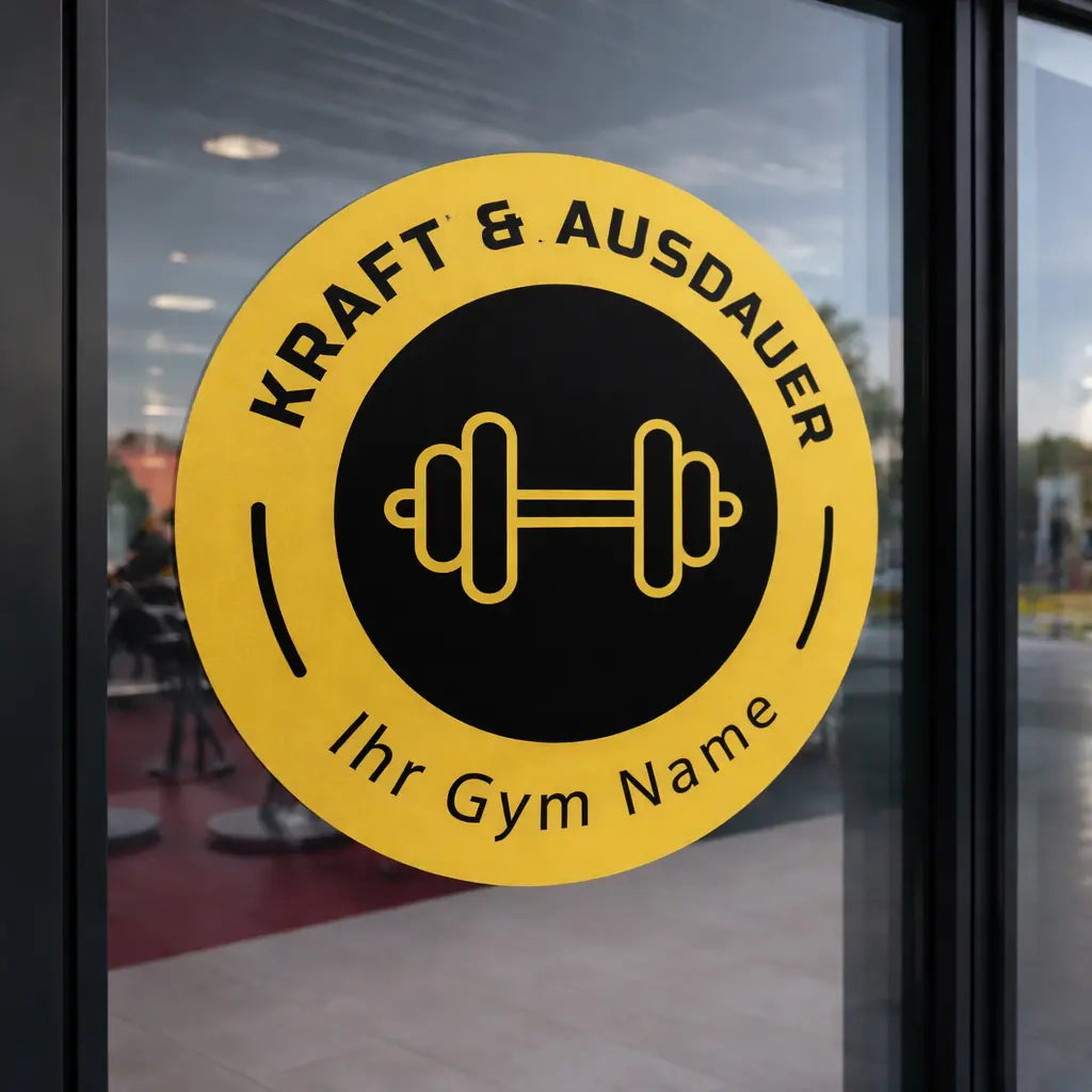 Fitness Wandtattoo – Personalisiertes Gym Logo in 2 Farben | 4 Größen Prakto