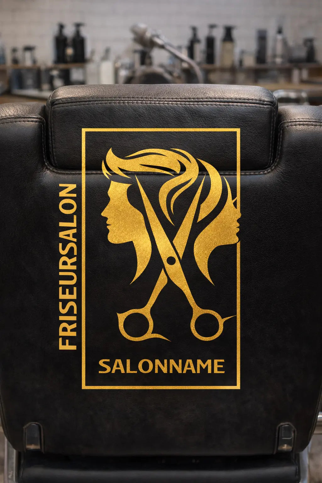 Friseursalon Logo Wand- & Fensteraufkleber – Modern Barber & Hair Salon Design Prakto