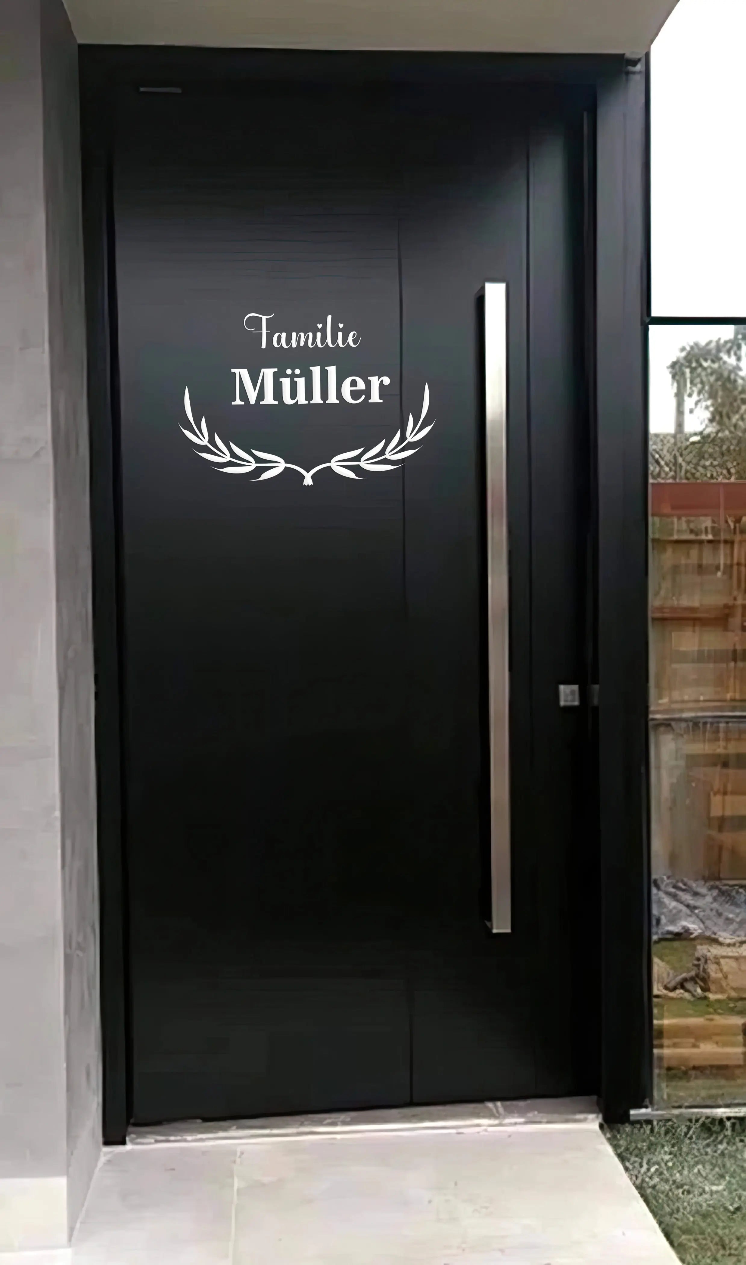 Personalisiertes Familien Namensschild als Vinyl Aufkleber – Briefkasten, Tür & Wand Deko mit Name Prakto