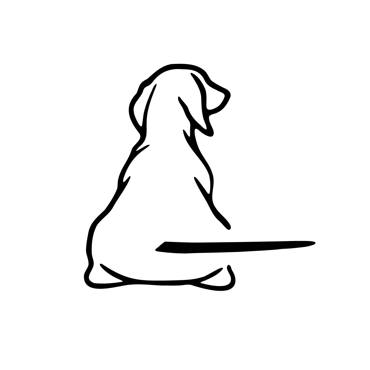 Hund Heckscheibenwischer Aufkleber – Wedelnder Schwanz | Lustiges Auto Gadget für Hundeliebhaber | Wiper Wag Decal