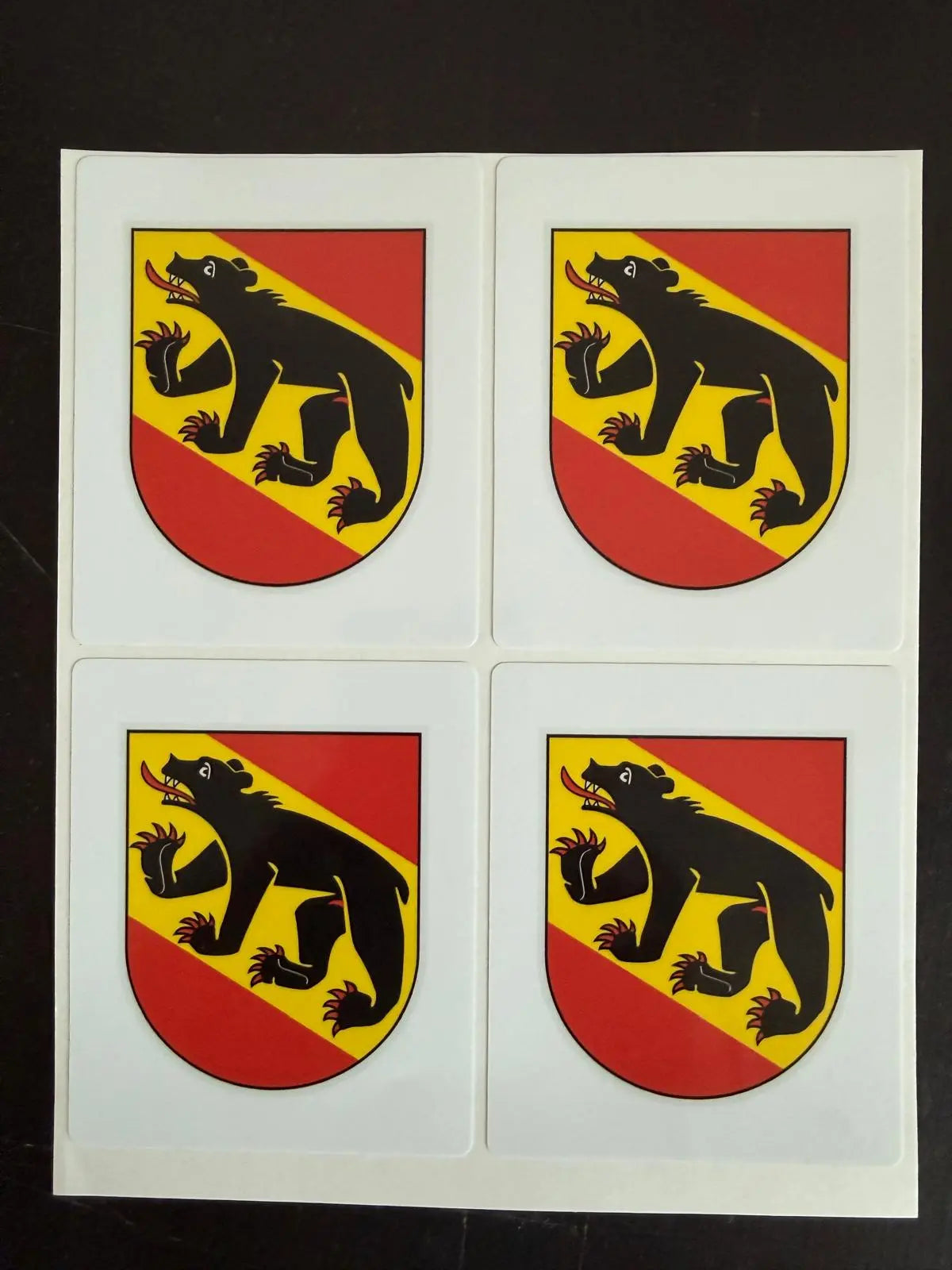 Bern Wappen Aufkleber – 4er Set | Outdoor Vinyl laminiert 85×100 mm Prakto