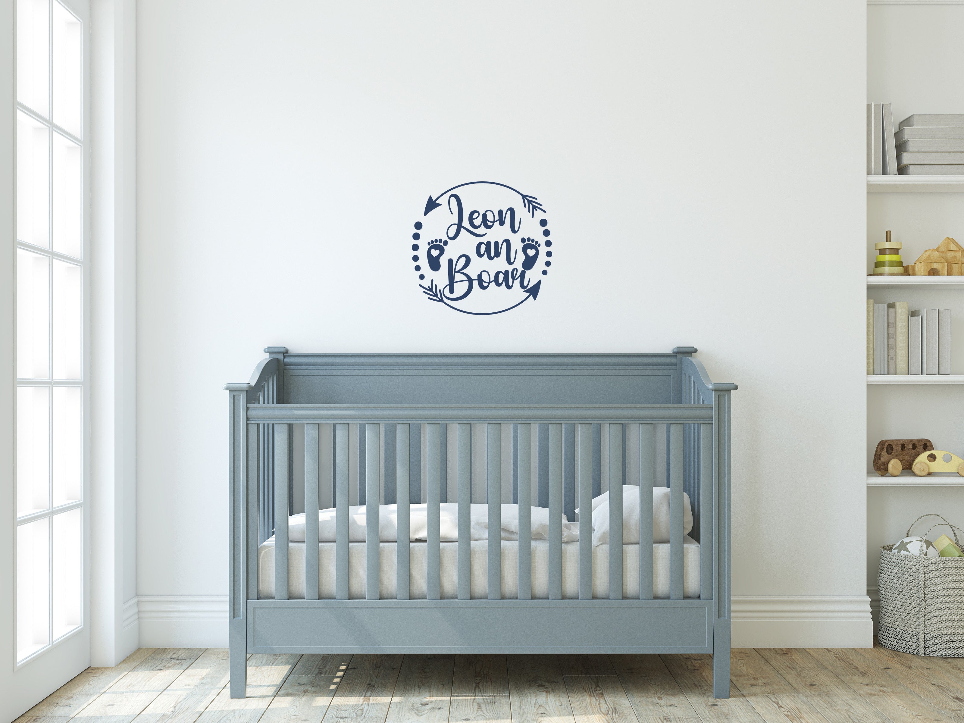 Baby an Bord Aufkleber – personalisiert | Boho Auto- & Wandtattoo mit Name