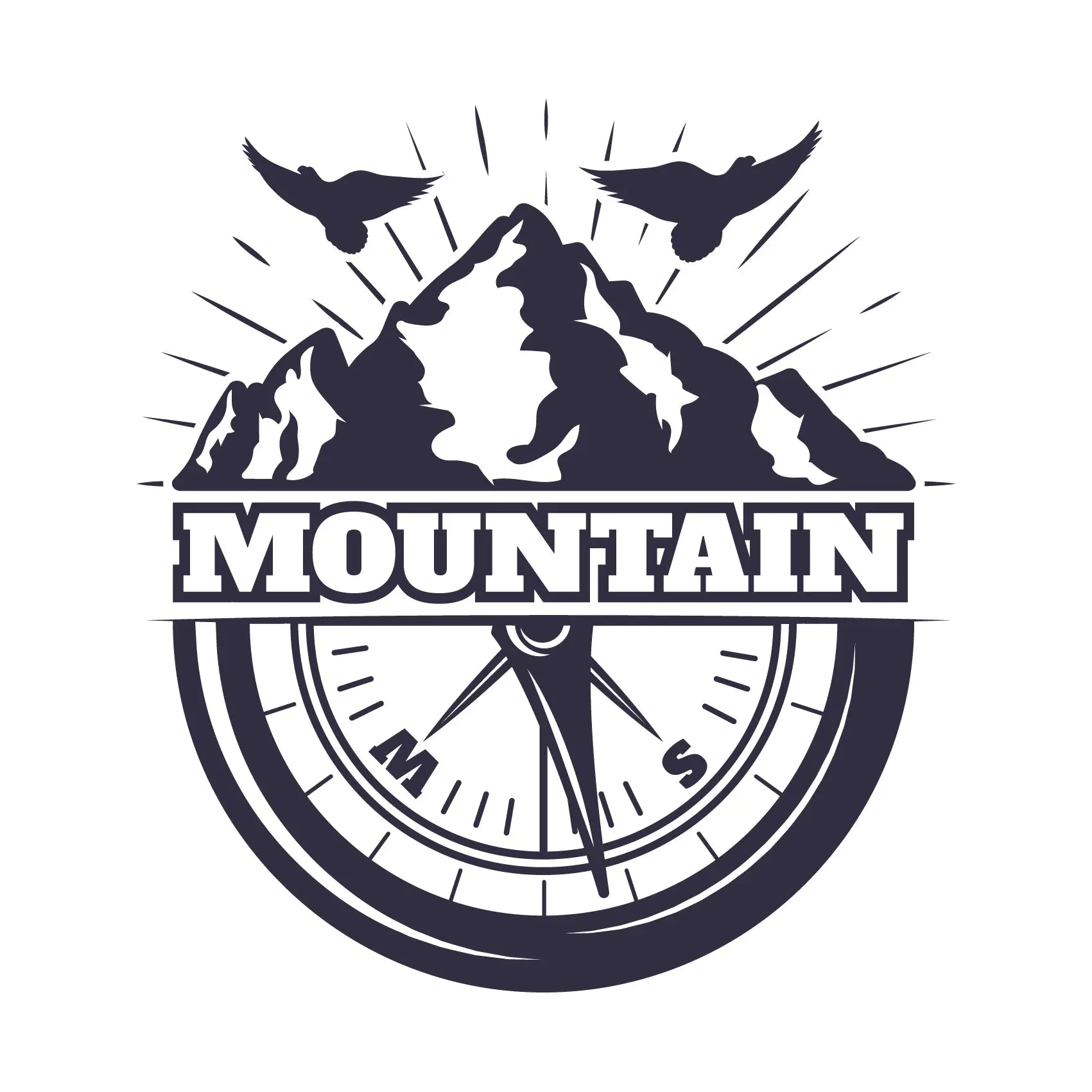 Personalisierter Mountain Kompass Van Aufkleber – Camper & Overland Fahrzeug Vinyl Sticker Prakto