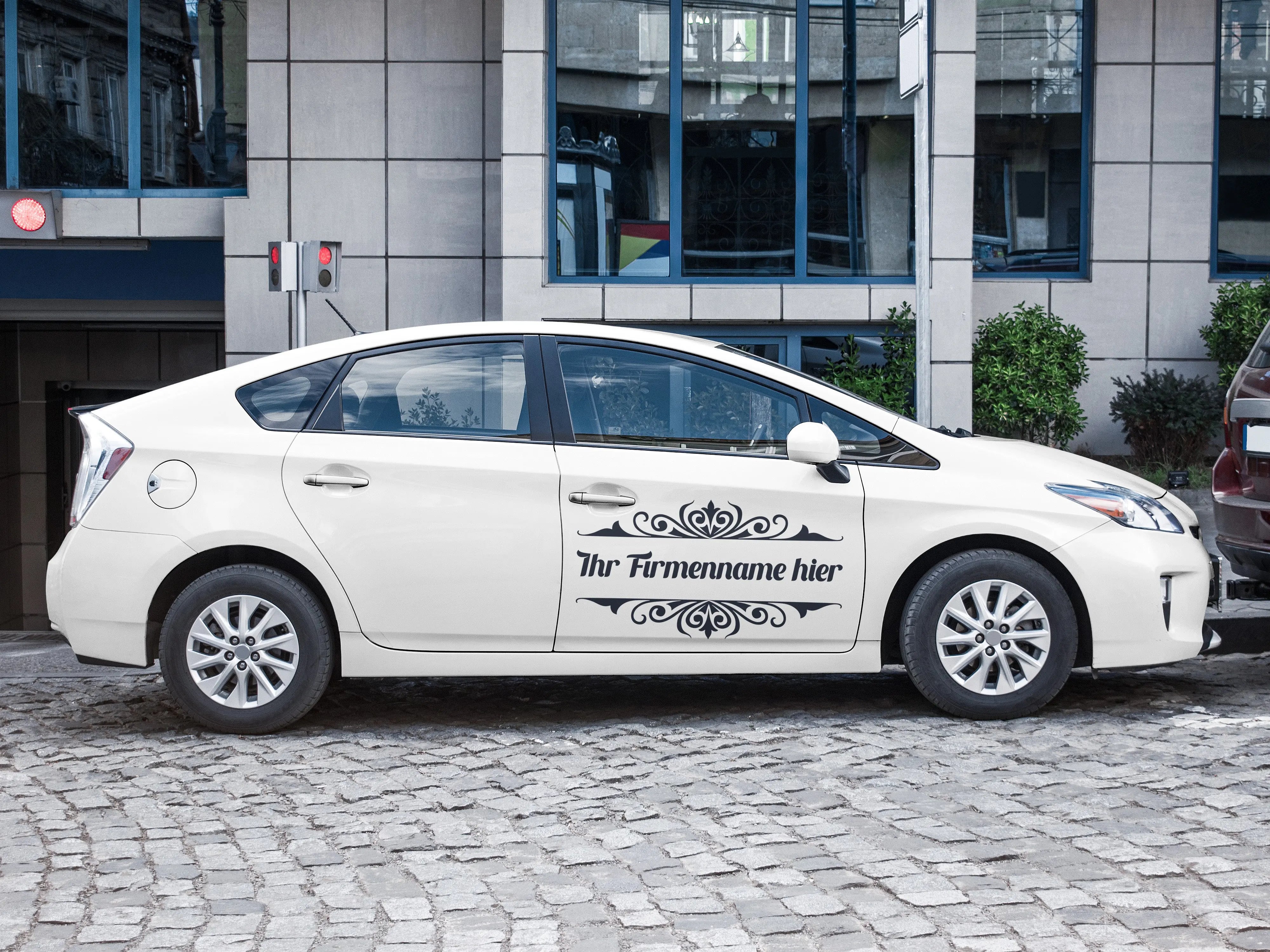 Personalisierter Firmenname Aufkleber – Eleganter Schaufenster Schriftzug | Logo & Text Vinyl für Geschäft & Studio Prakto