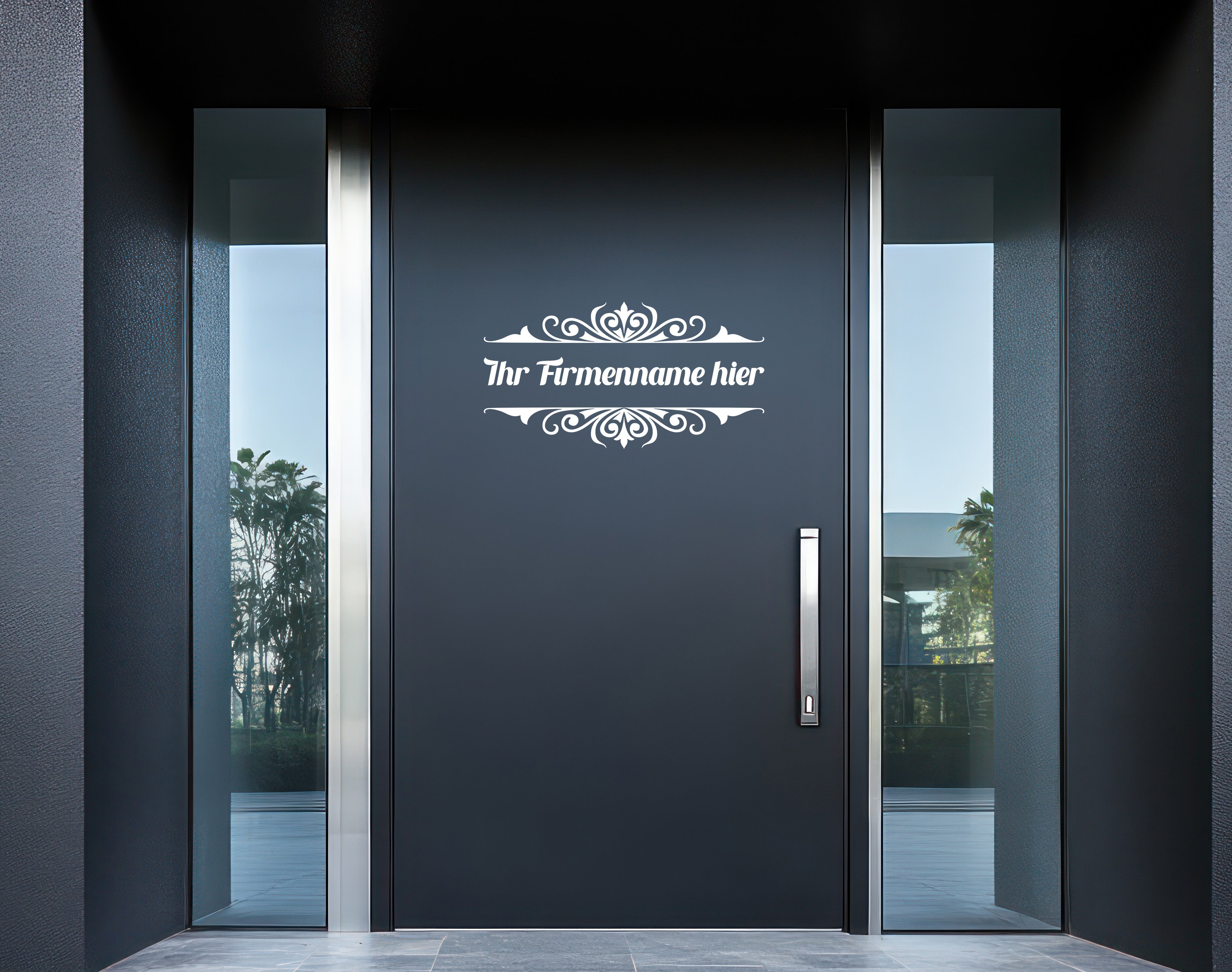 Personalisierter Firmenname Aufkleber – Eleganter Schaufenster Schriftzug | Logo & Text Vinyl für Geschäft & Studio