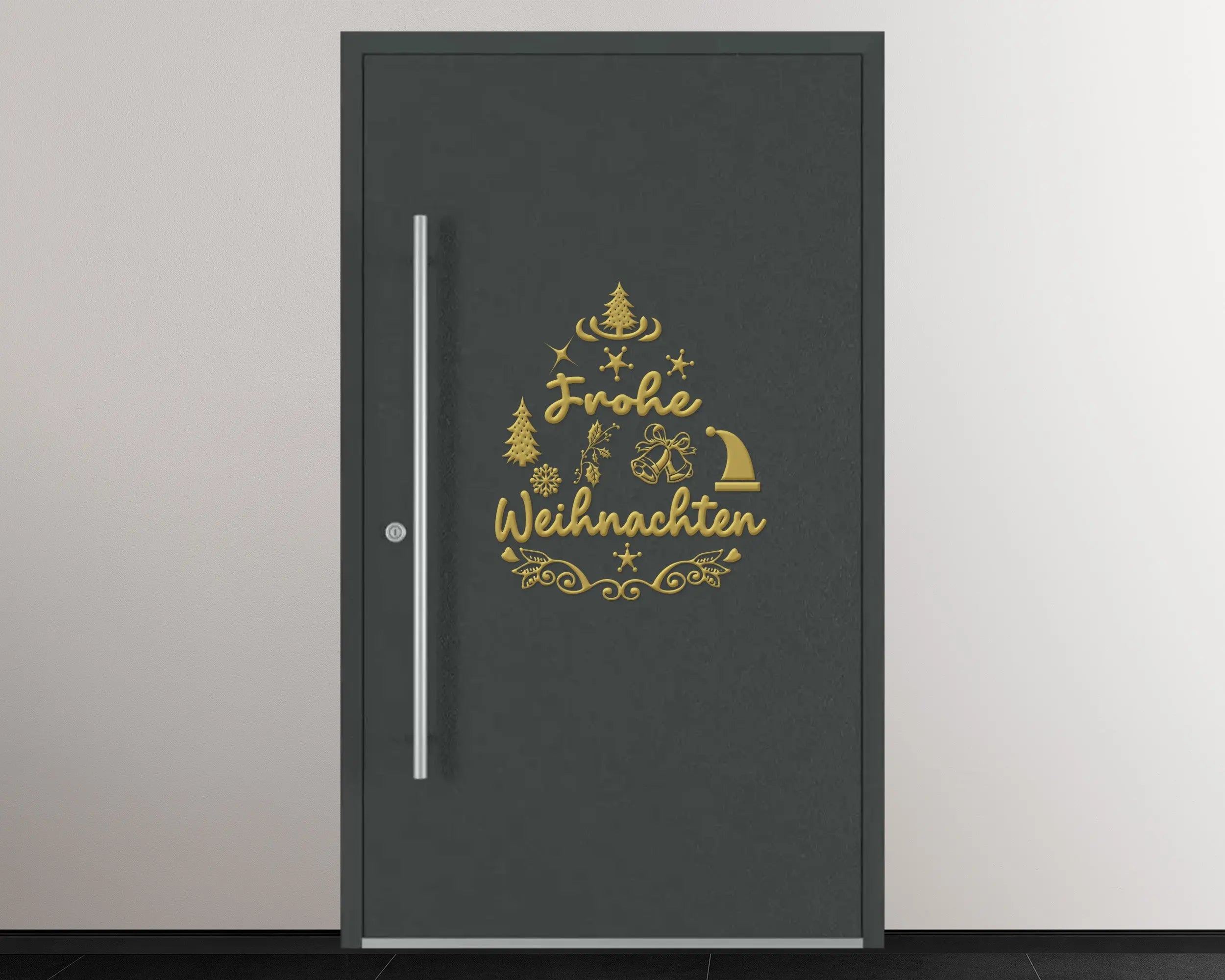 Frohe Weihnachten Wandtattoo – Weihnachtsdeko Vinyl Aufkleber für Tür, Wand & Fenster Prakto
