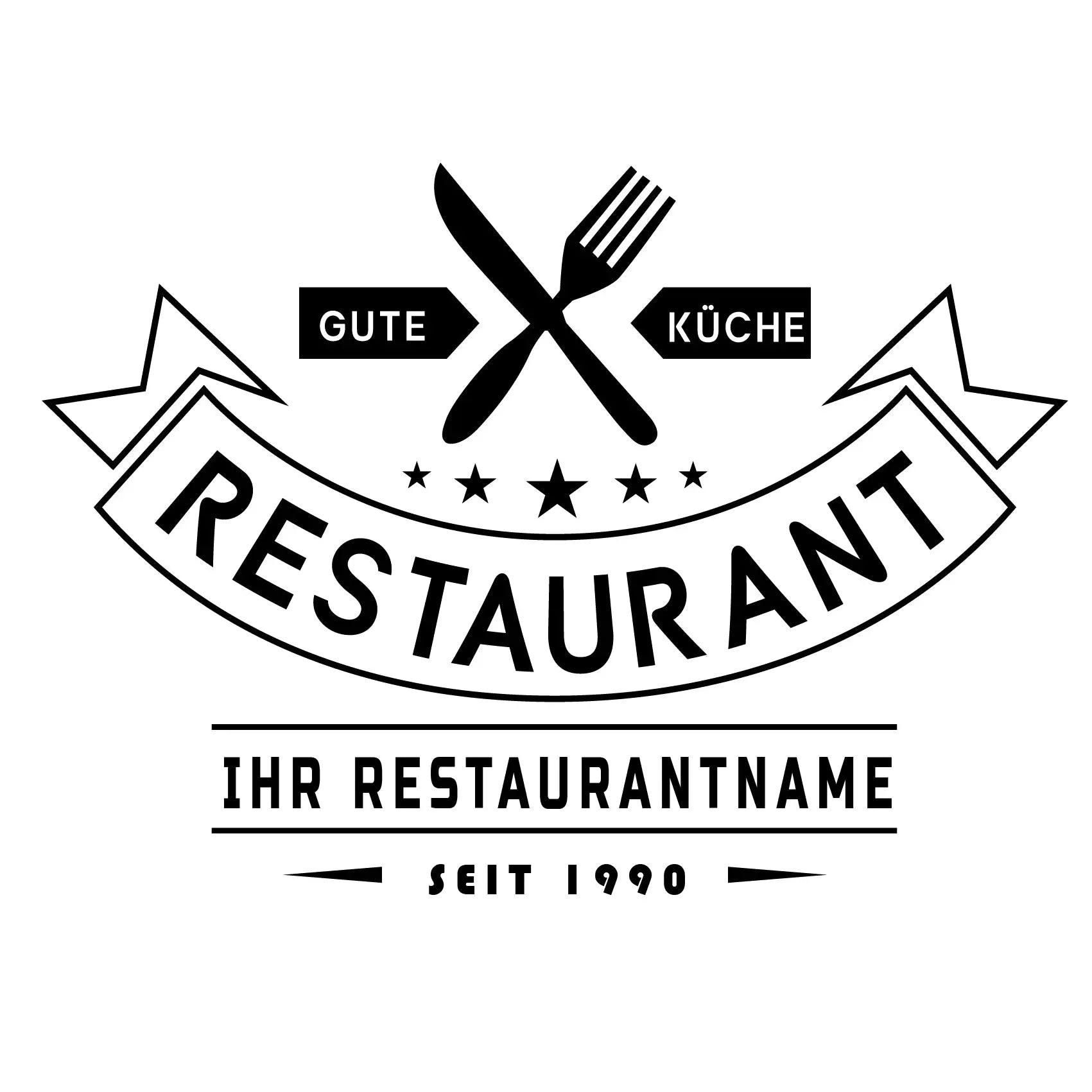 Personalisierte Restaurant Wandfolie – Premium Logo für Wand, Glas & Fahrzeug (35×50 bis 60×86 cm) Prakto