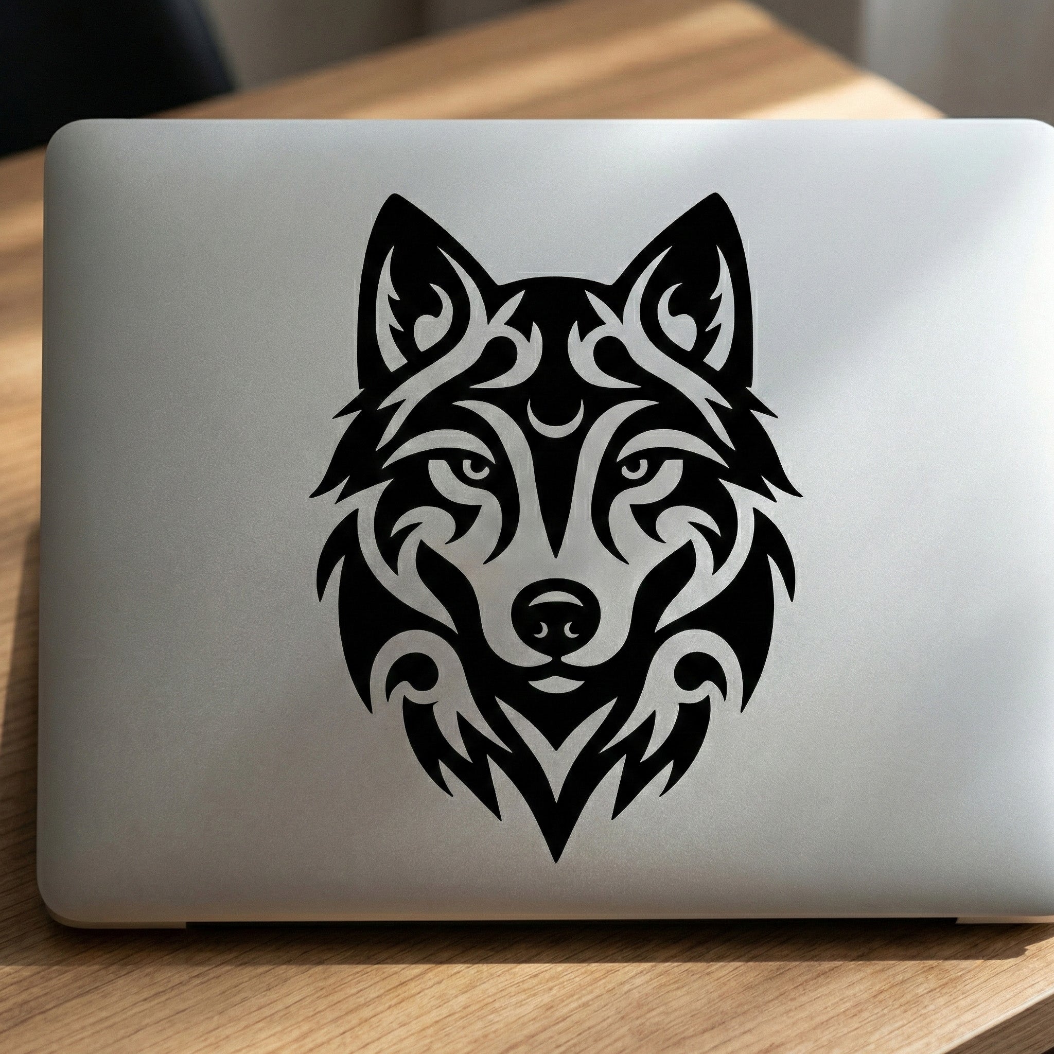 Wolf Head Vinyl Sticker – Premium Wolf Aufkleber for Car, Camper Van, Motorcycle, Laptop & Wall