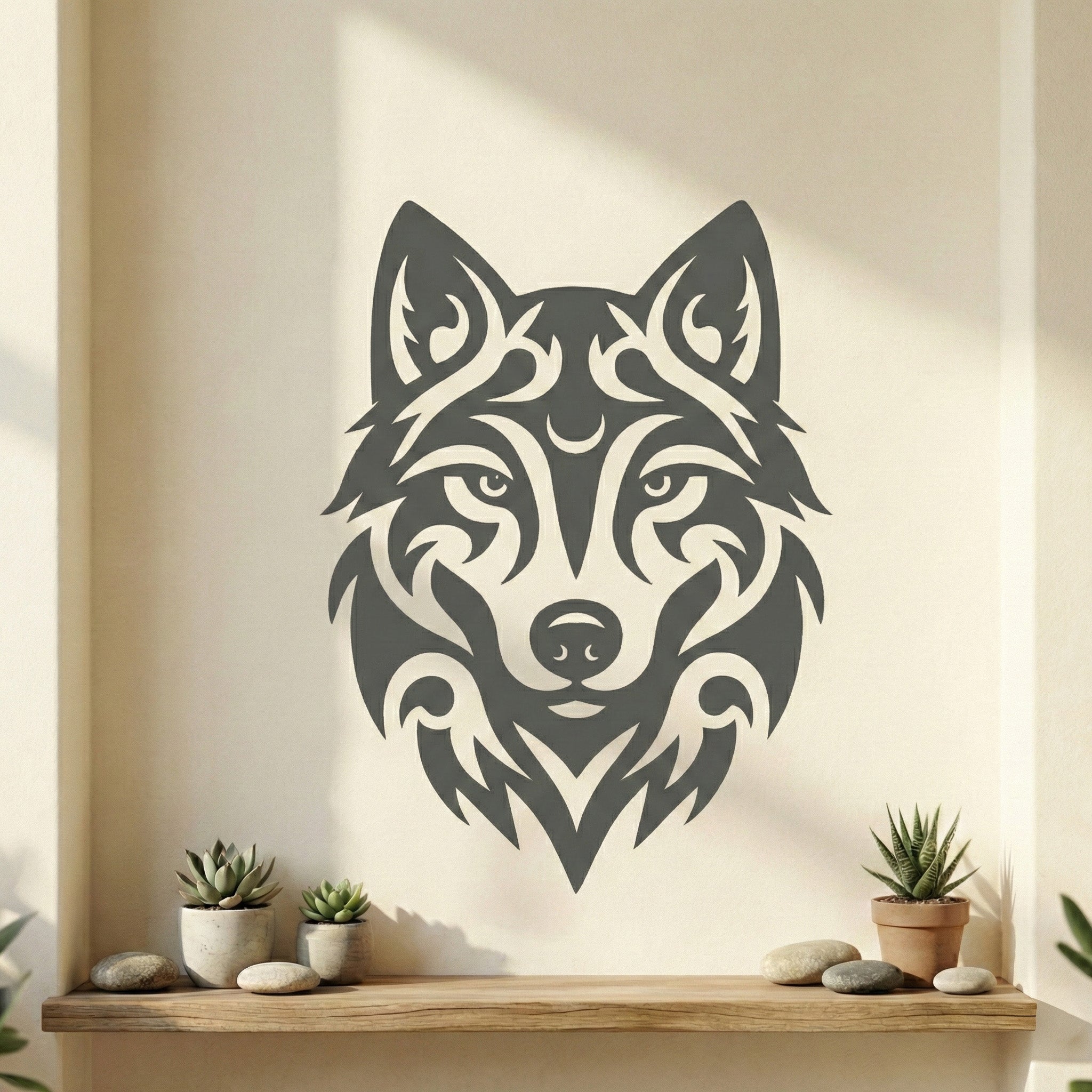 Wolf Head Vinyl Sticker – Premium Wolf Aufkleber for Car, Camper Van, Motorcycle, Laptop & Wall