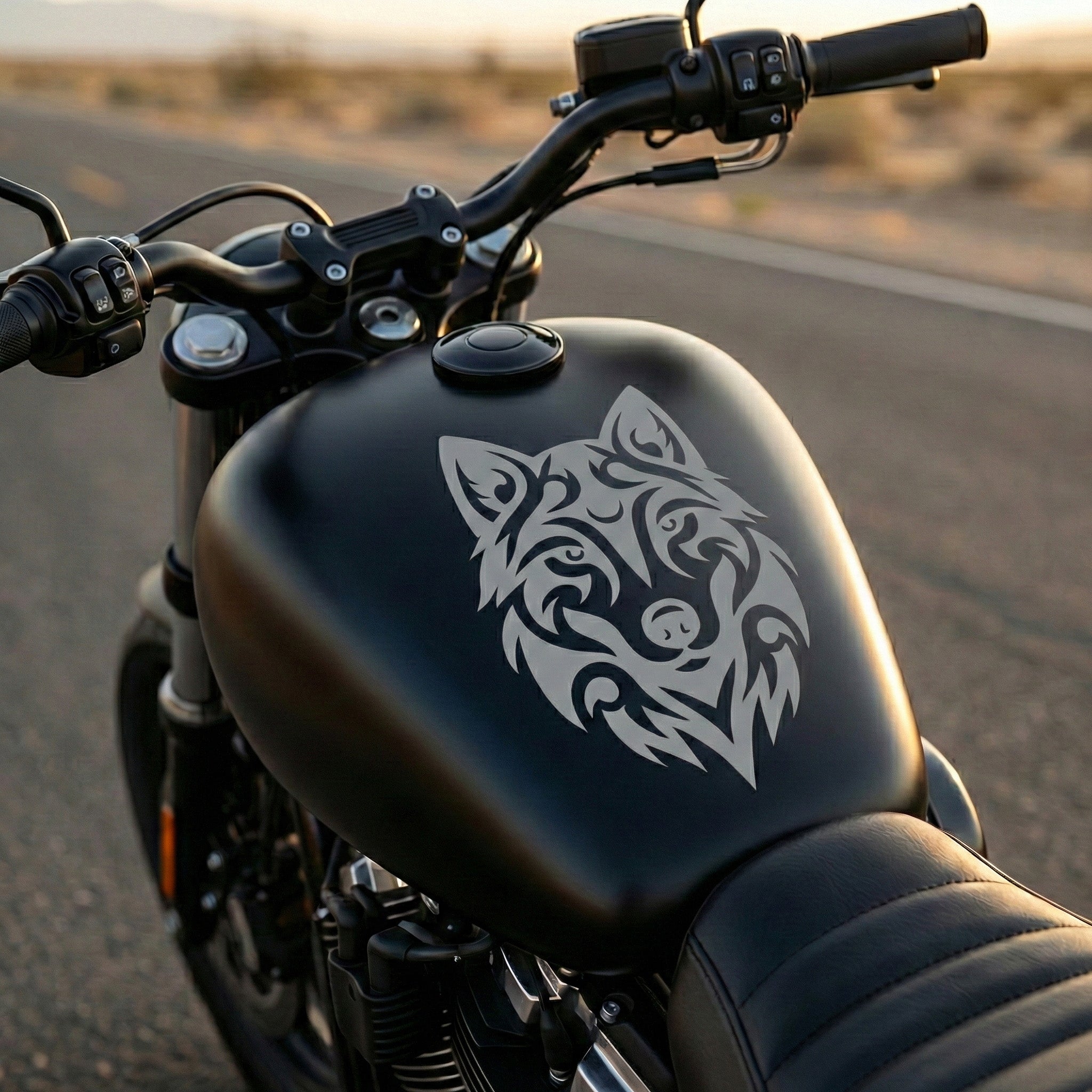 Wolf Head Vinyl Sticker – Premium Wolf Aufkleber for Car, Camper Van, Motorcycle, Laptop & Wall