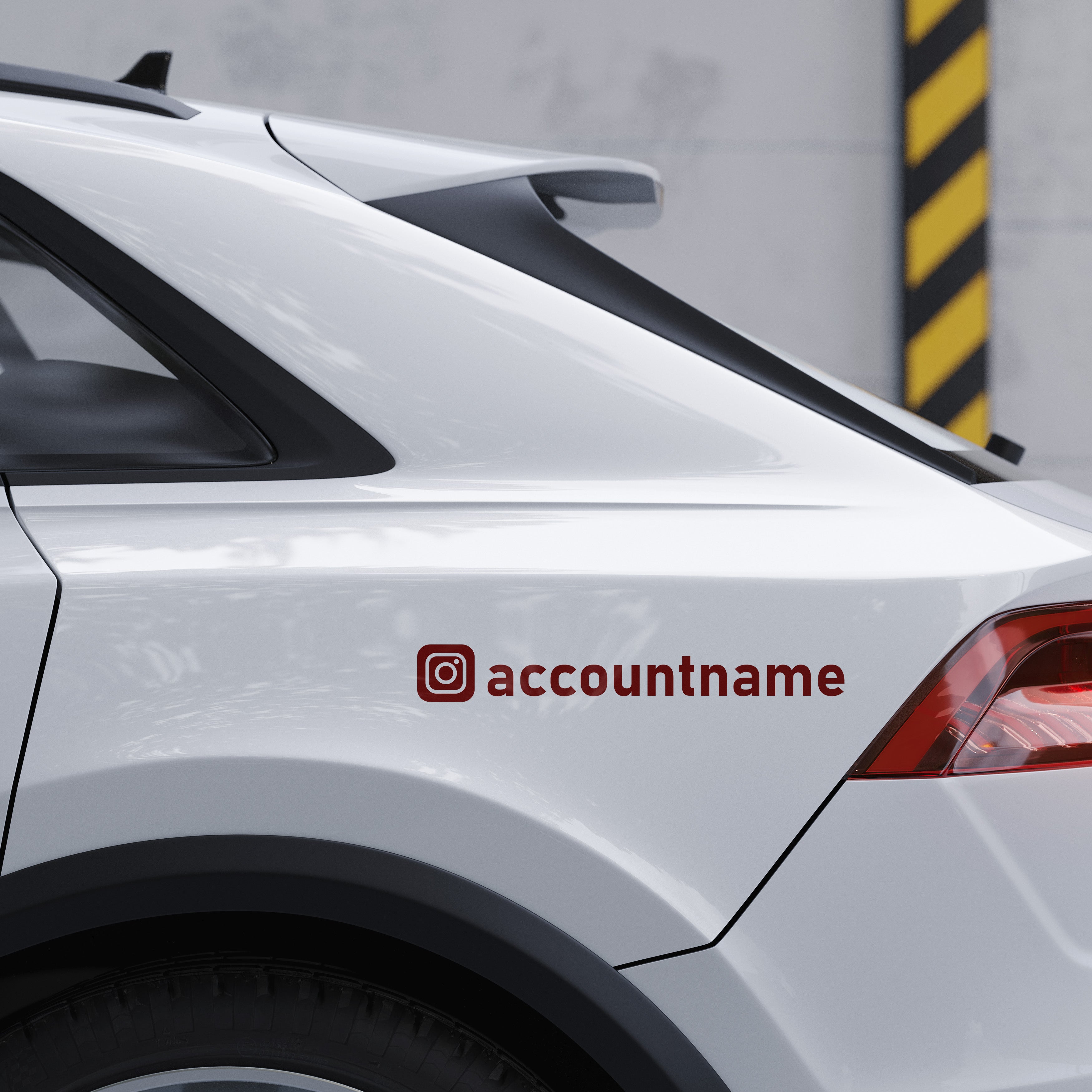 Social Media Aufkleber personalisiert | Instagram TikTok Facebook Sticker mit @Name – Voll- oder Kontur-Stil