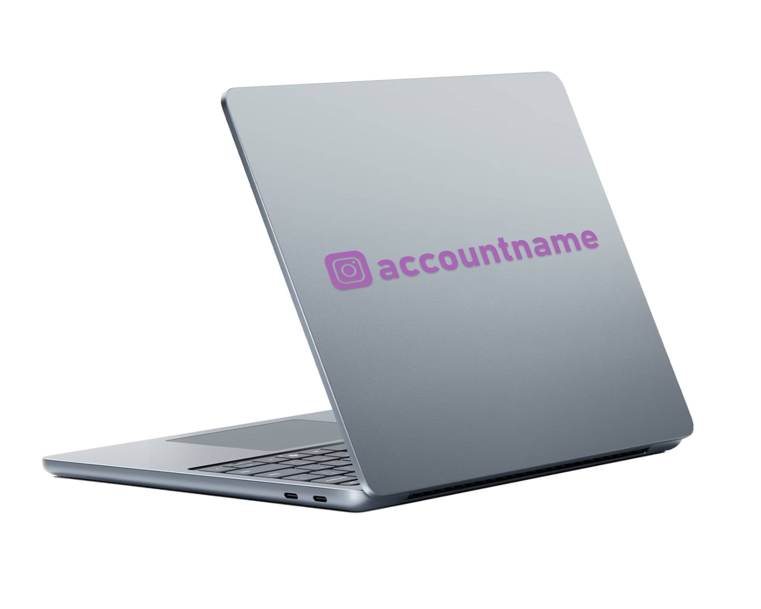 Social Media Aufkleber personalisiert | Instagram TikTok Facebook Sticker mit @Name – Voll- oder Kontur-Stil