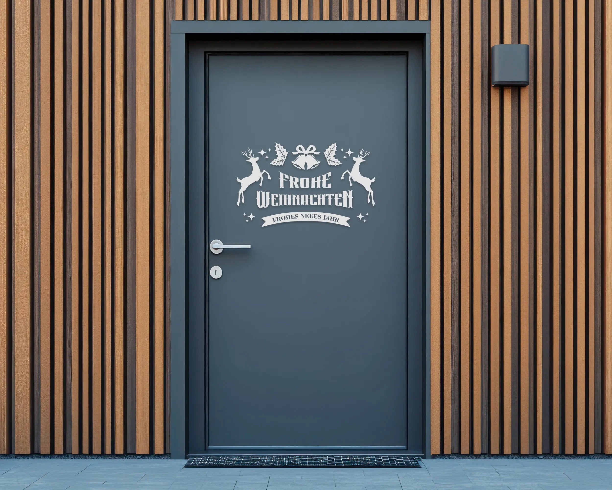 Frohe Weihnachten Wandtattoo – Weihnachtsbaum & Rentiere Fensterdeko Prakto
