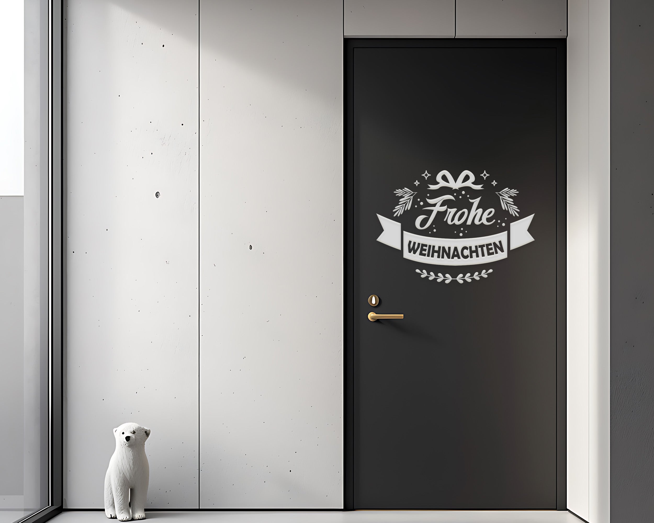 Frohe Weihnachten Wandtattoo – Weihnachtsaufkleber für Wand, Tür & Fenster – Vinyl Weihnachtsdeko
