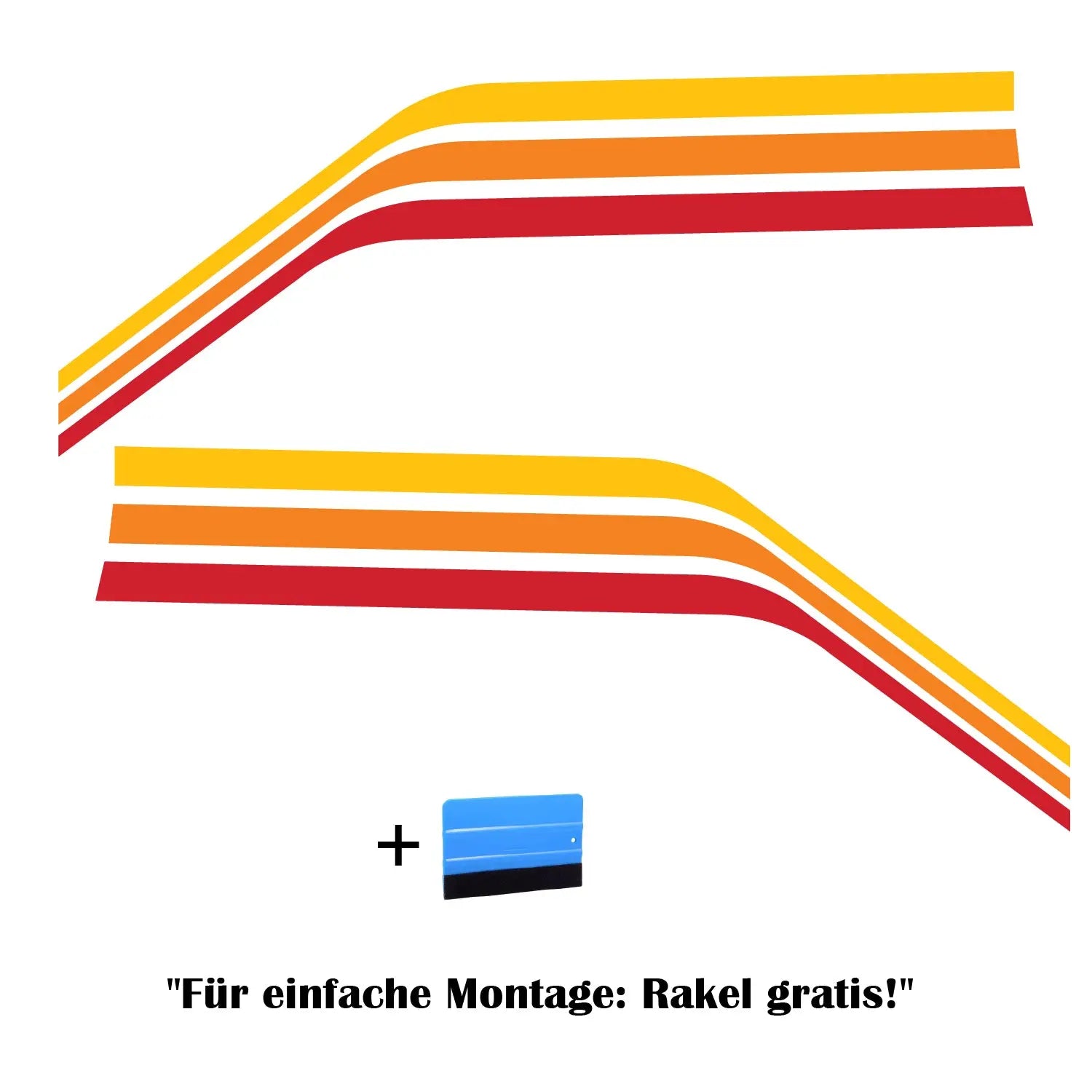 Premium Retro Seitenstreifen SET für Toyota 4Runner – 3-Farben Edition (Rot–Orange–Gelb) | Offroad & Rallye Design | Beidseitig Prakto