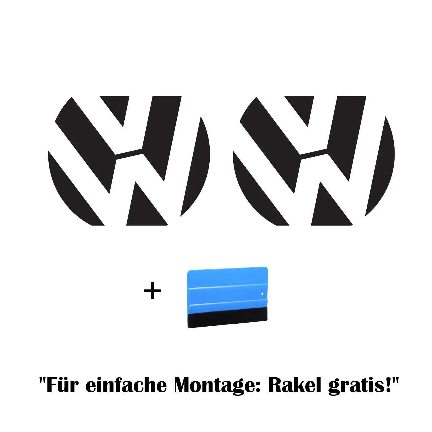 VW Camper Fensteraufkleber Logo – T5 T6 T6.1 California – 2er Set Seitenfenster + Gratis Rakel Prakto