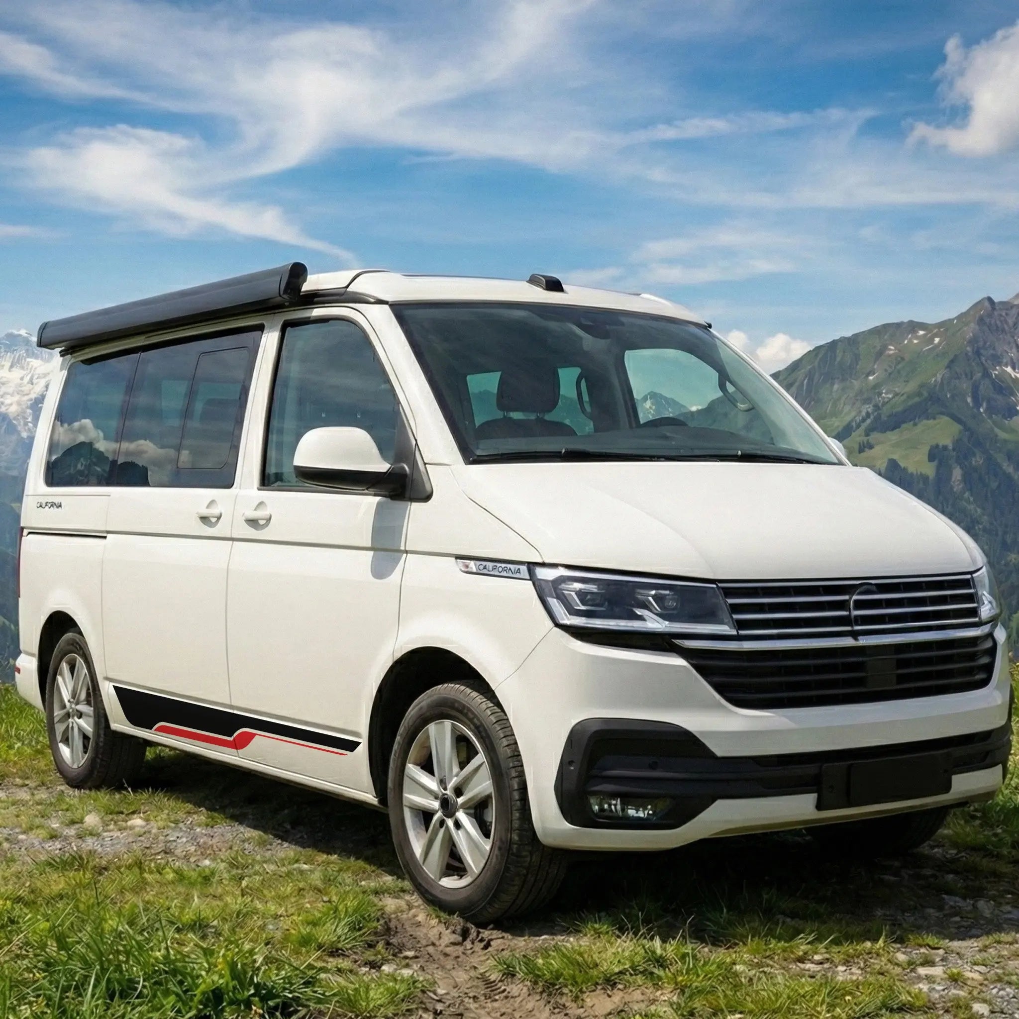 Camper Van Untere Seitenstreifen Folien Set – Premium Vinyl für T5 T6 T6.1 Prakto