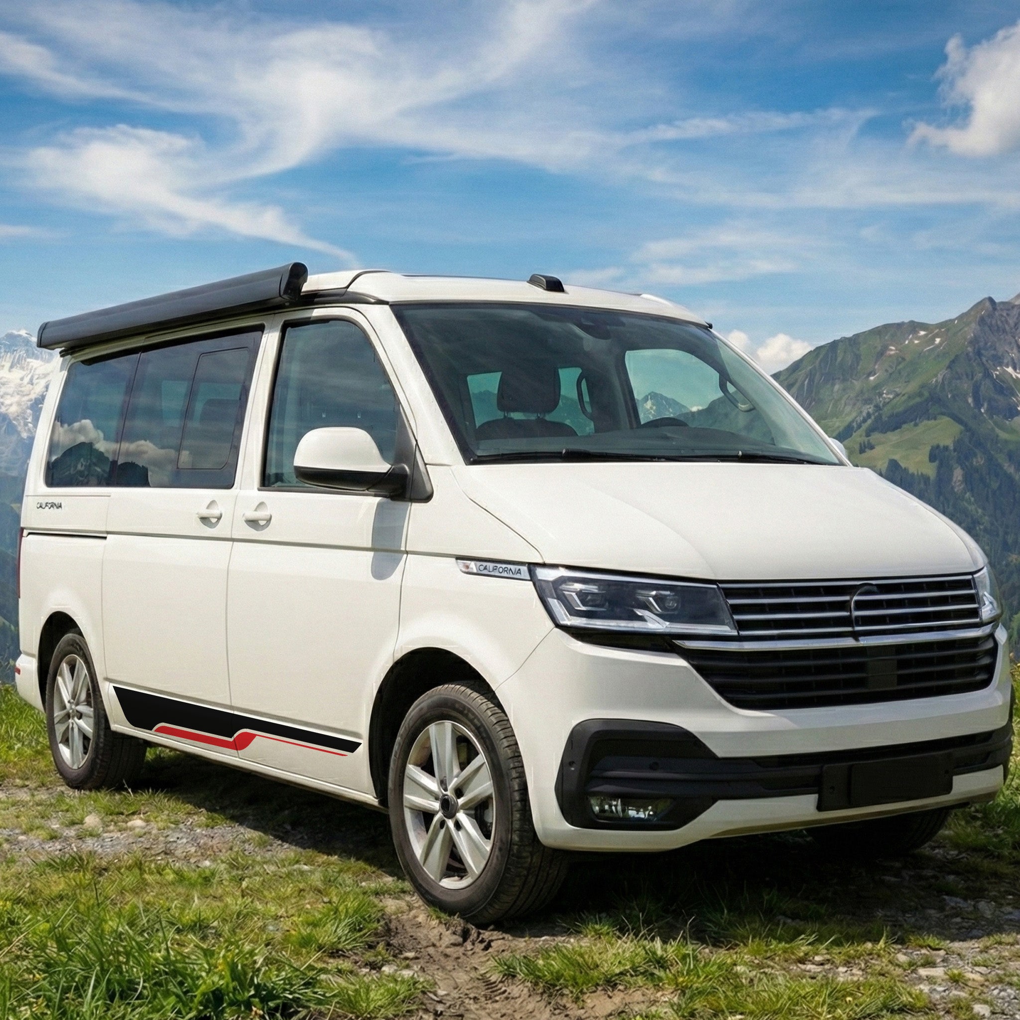 Camper Van Untere Seitenstreifen Folien Set – Premium Vinyl für T5 T6 T6.1