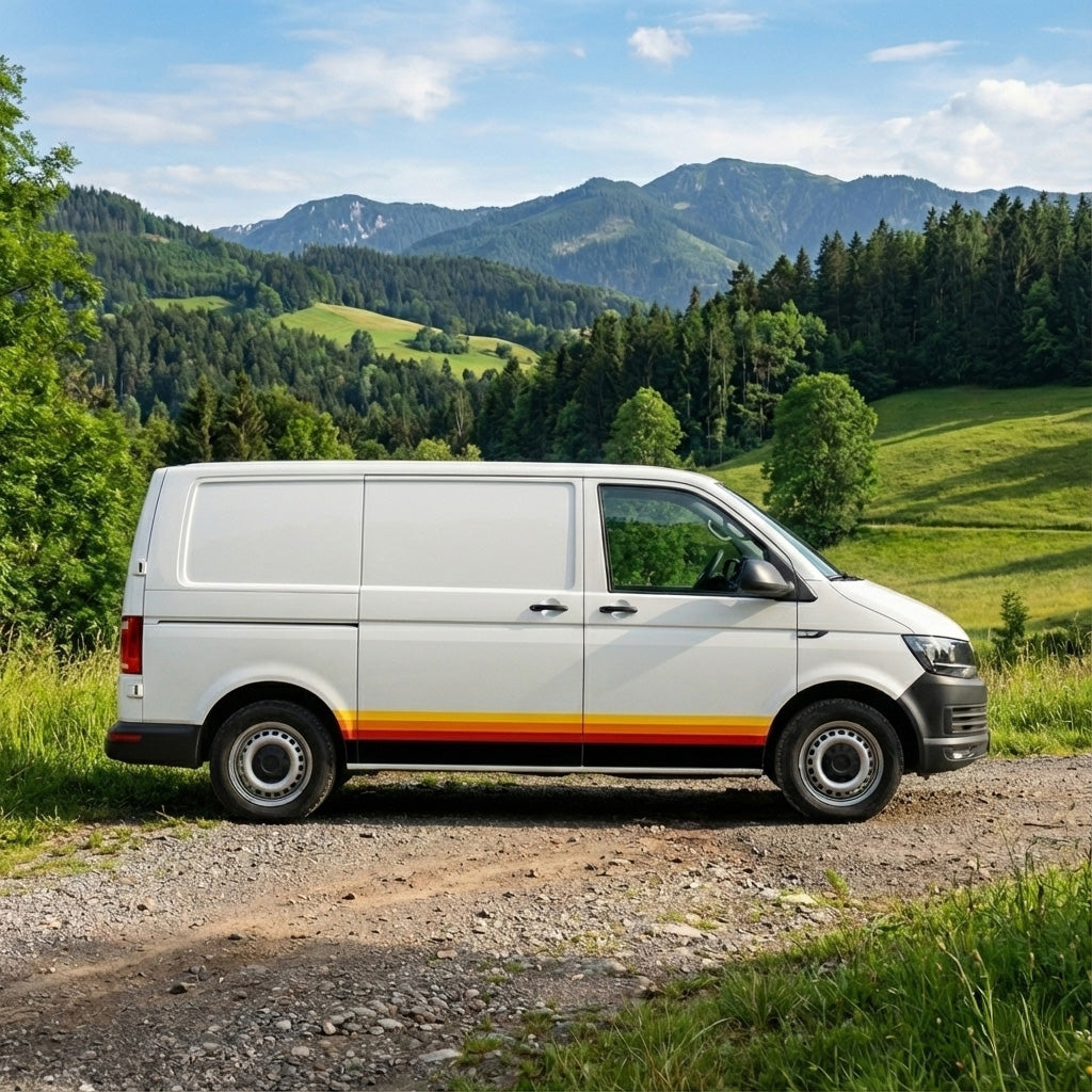 VW T5 T6 Seitenstreifen Retro Sunset – Camper Van Autosticker Set