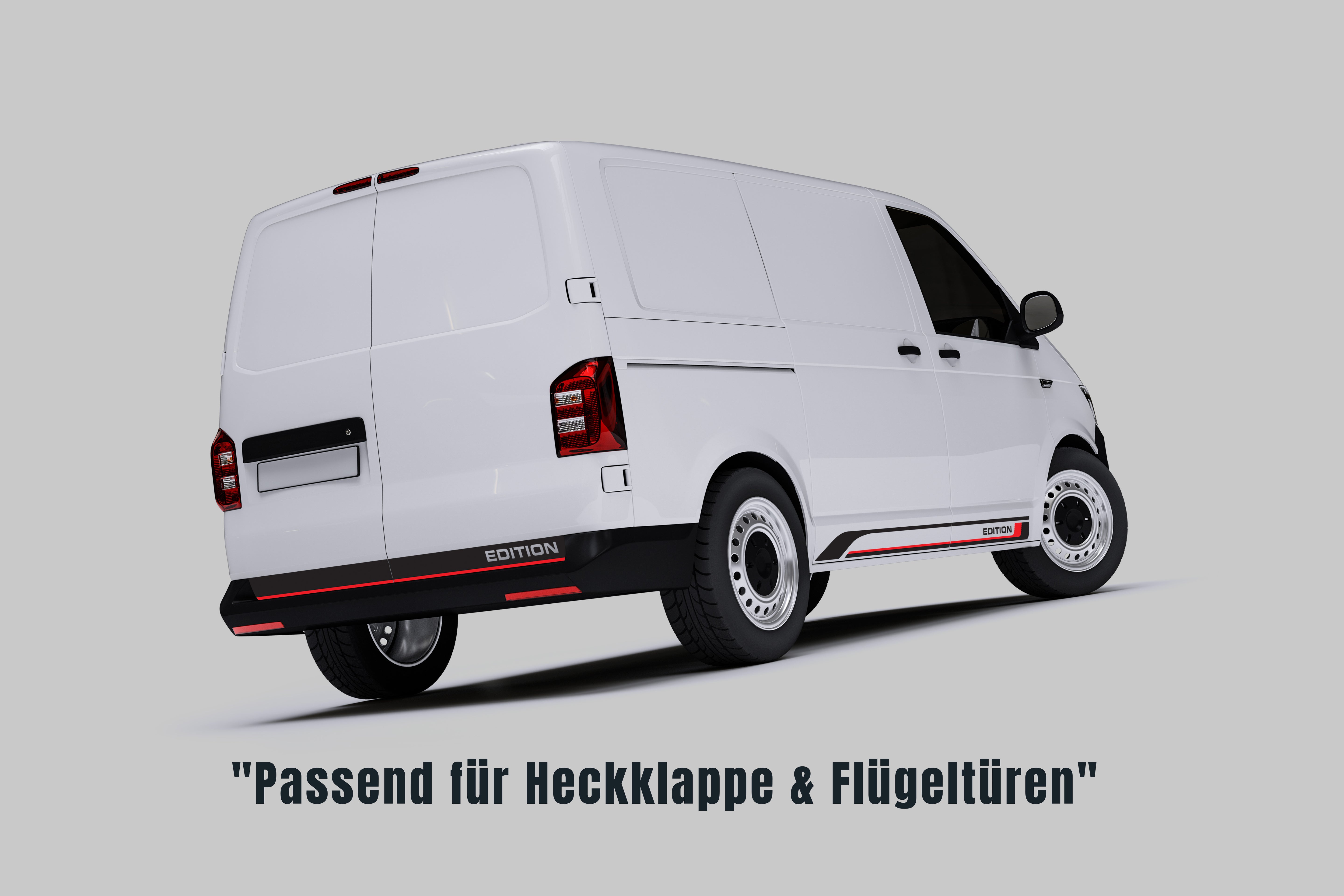 VW T6 / T6.1 Seitenstreifen Set EDITION – Bulli Tuning Aufkleber für Kurz & Lang – Premium Autofolie Prakto