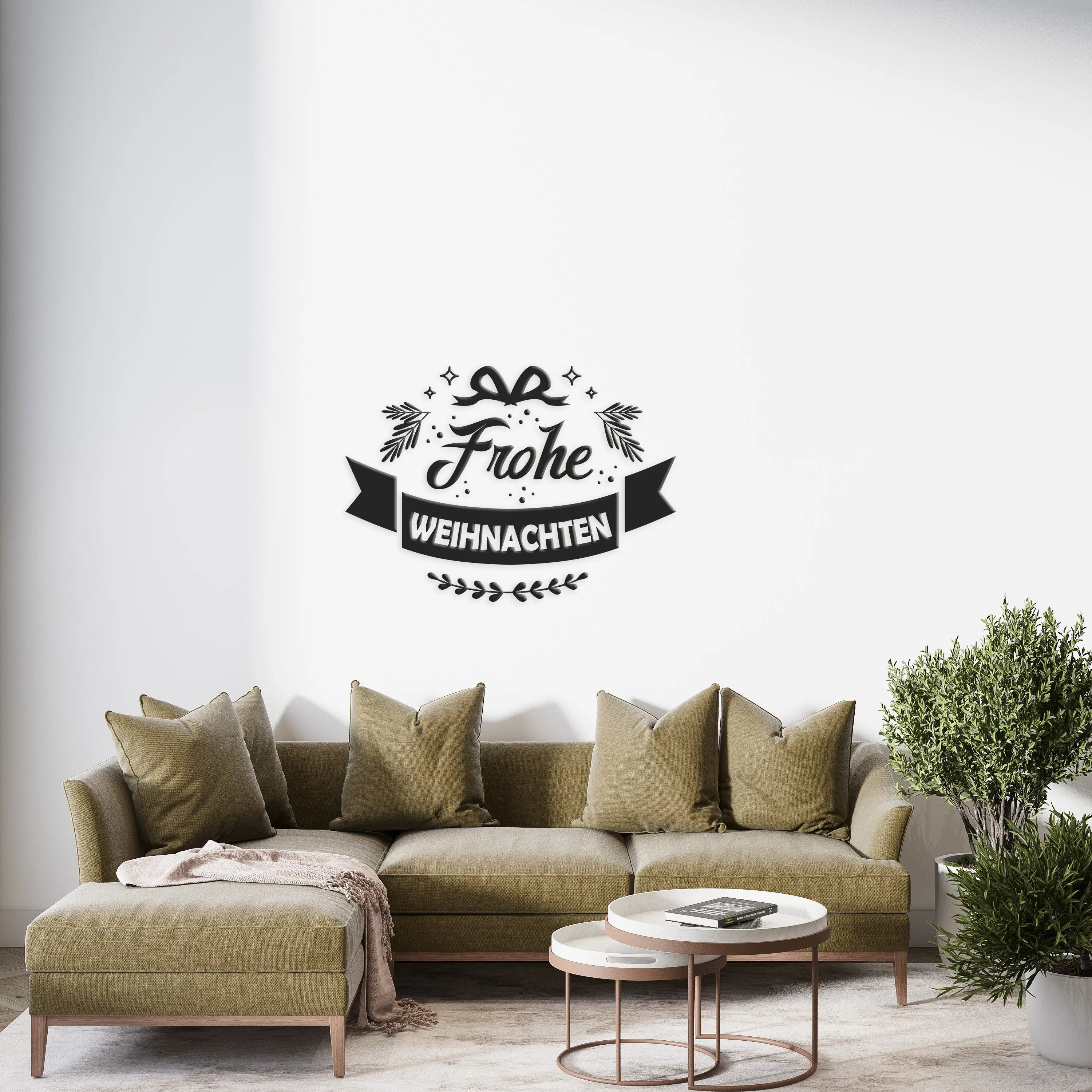 Frohe Weihnachten Wandtattoo – Weihnachtsaufkleber für Wand, Tür & Fenster – Vinyl Weihnachtsdeko Prakto