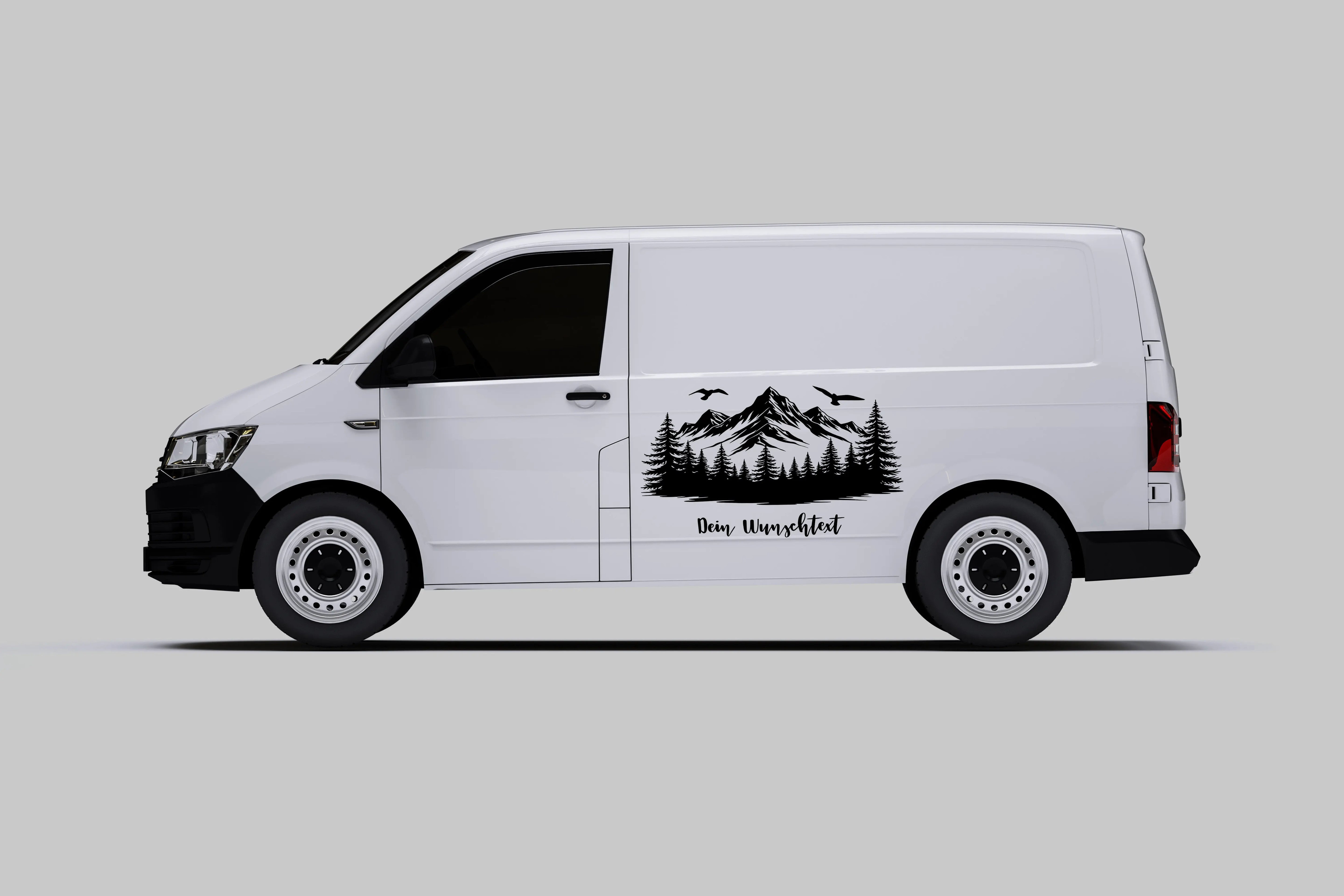 Berg & Wald Autoaufkleber – Personalisiert mit Wunschtext | Camper, Van & Wohnmobil Sticker prakto