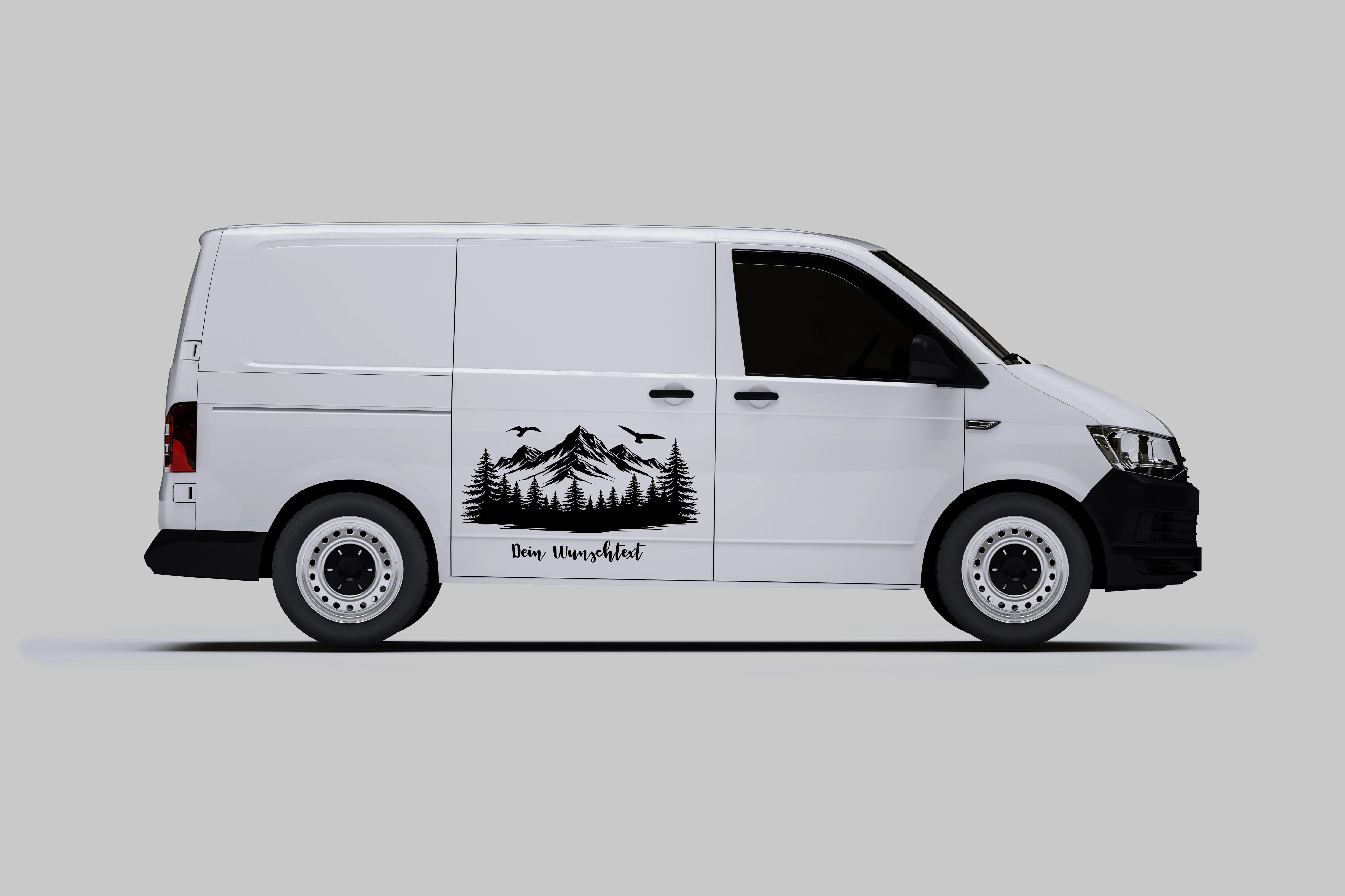 Berg & Wald Autoaufkleber – Personalisiert mit Wunschtext | Camper, Van & Wohnmobil Sticker prakto