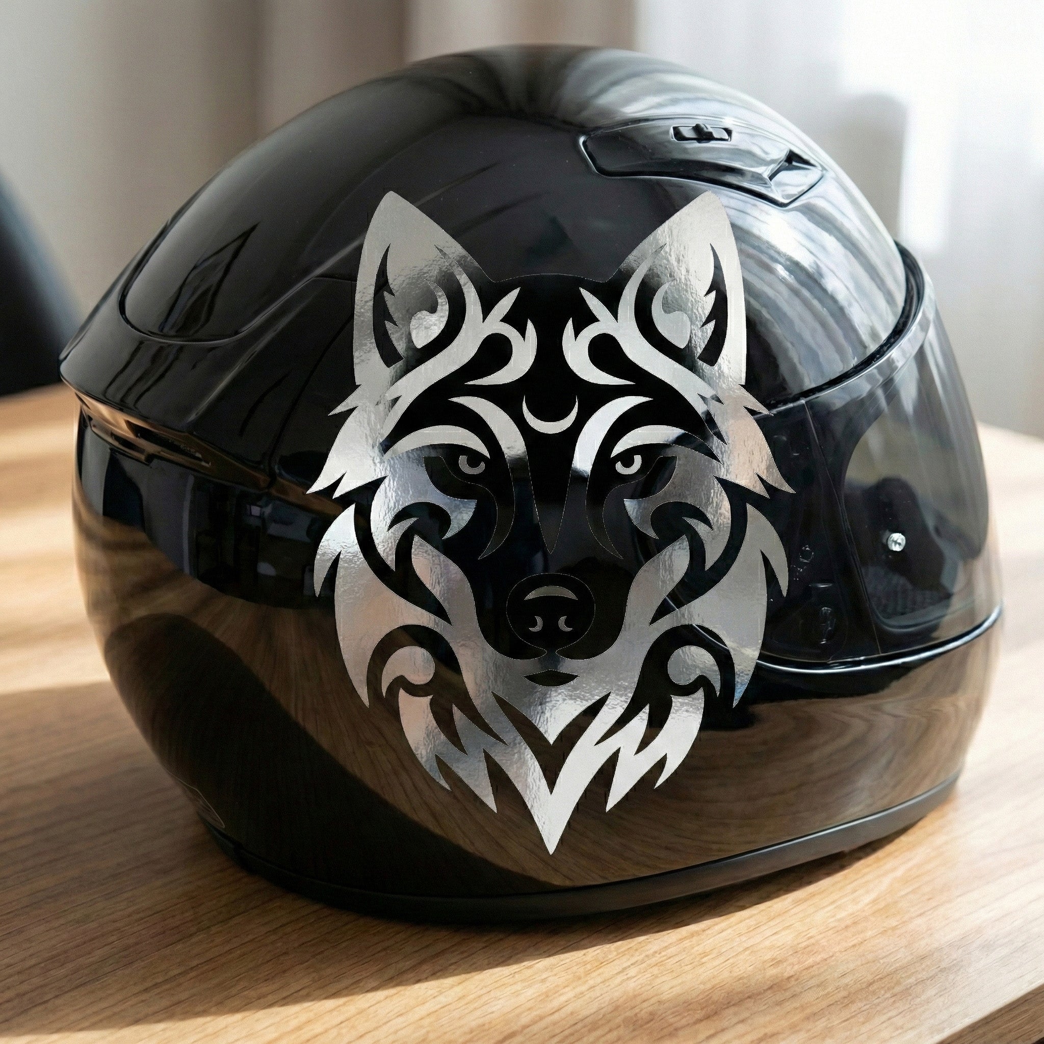 Wolf Head Vinyl Sticker – Premium Wolf Aufkleber for Car, Camper Van, Motorcycle, Laptop & Wall