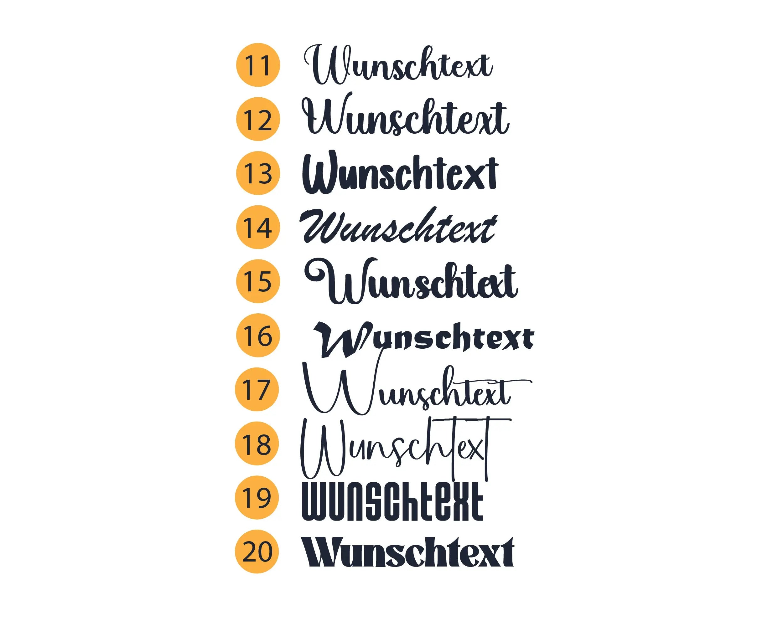 Personalisierter Wunschtext Aufkleber – Auto, Fenster & Wand – Vinyl Sticker mit Name oder Text – 10–100 cm Prakto