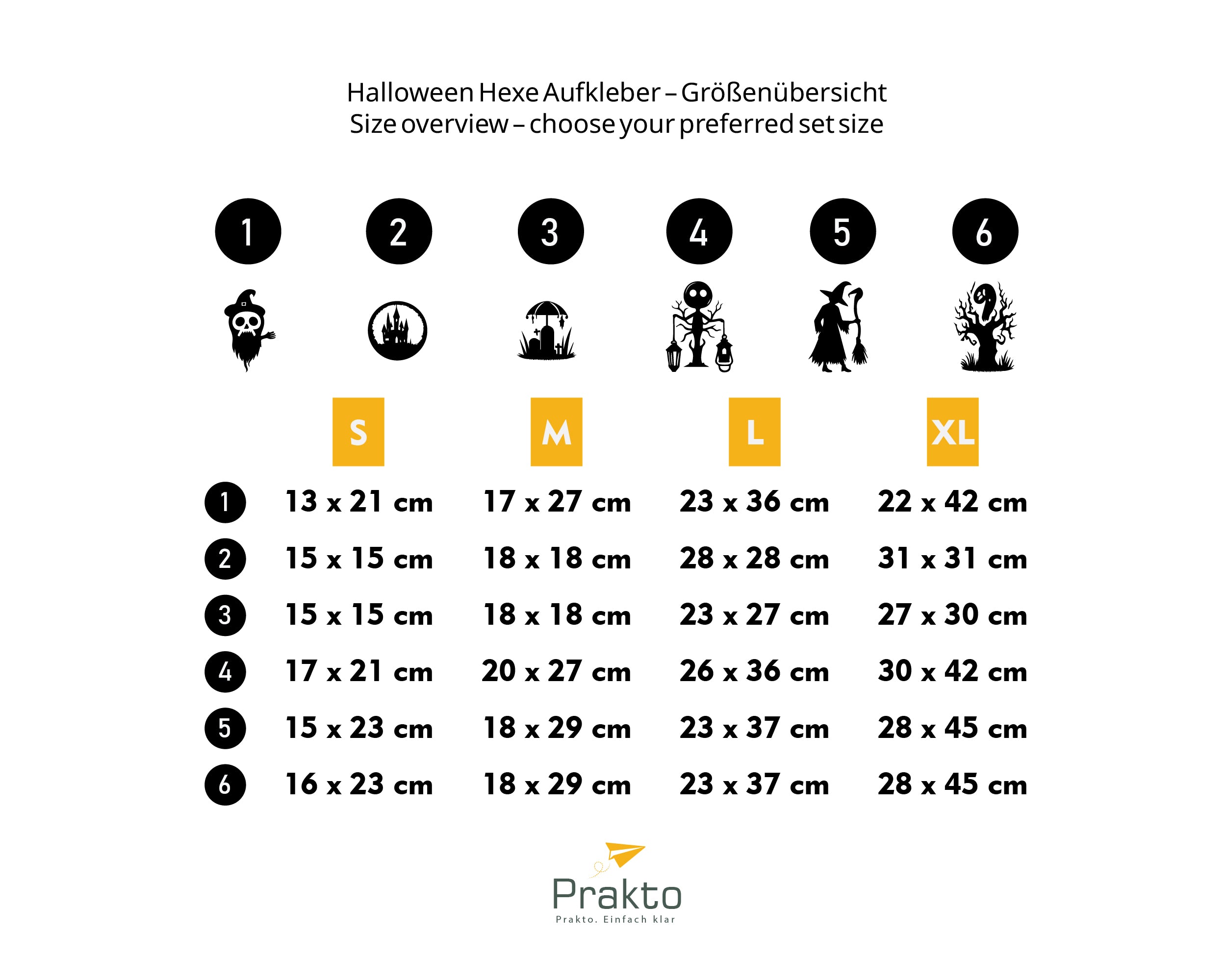 Spooky Halloween Fenster-Aufkleber Set – Hexe, Schloss & Baum – Gruselige Vinyl Deko für Glas & Wand