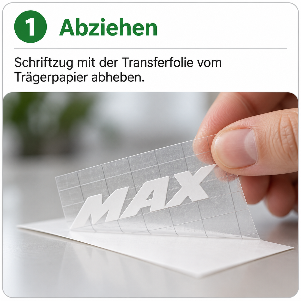 Personalisierter Prakto Autoaufkleber mit Wunschtext, Vinyl, für Auto, Fenster oder Wand, abziehbares Design, 10-100 cm.
