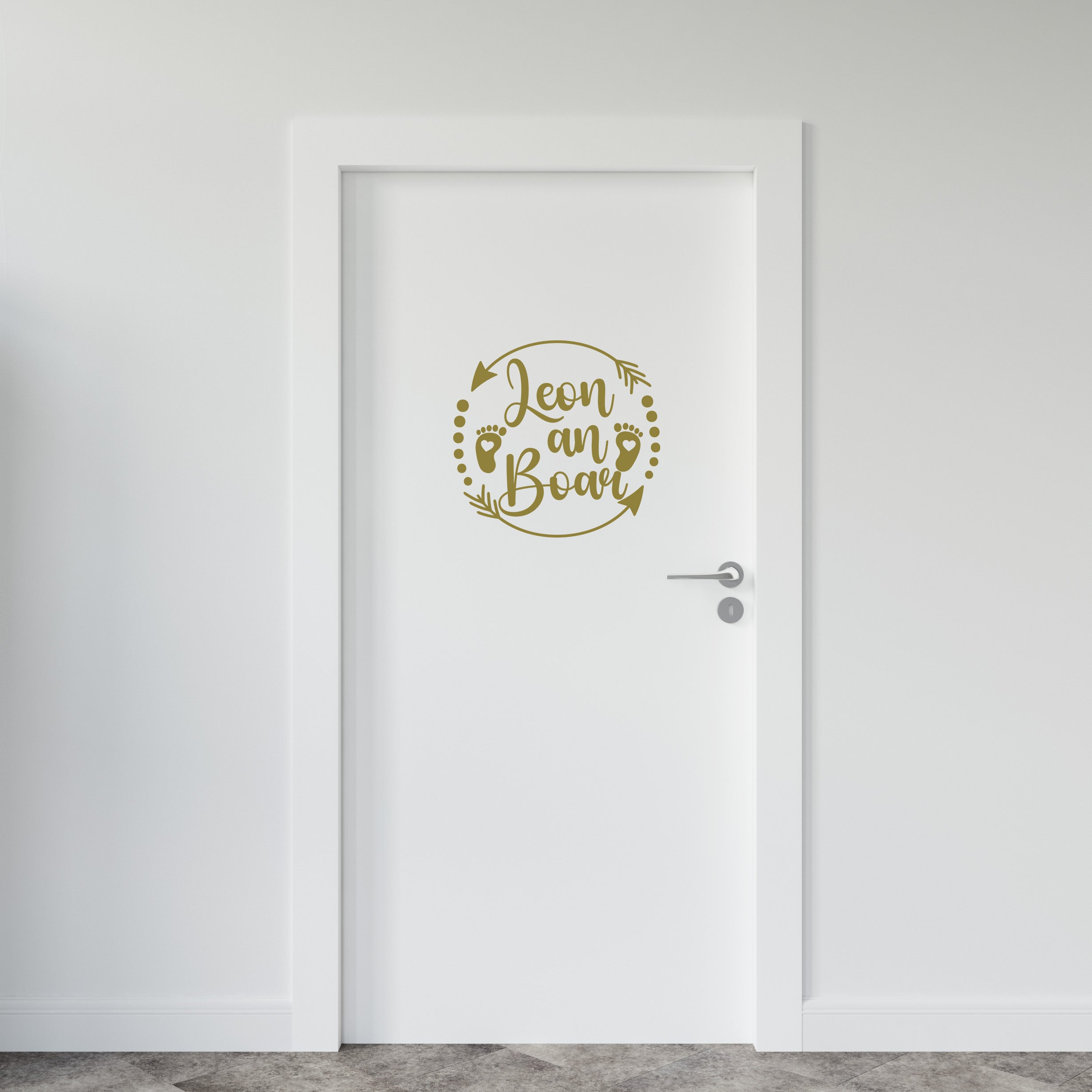 Baby an Bord Aufkleber – personalisiert | Boho Auto- & Wandtattoo mit Name